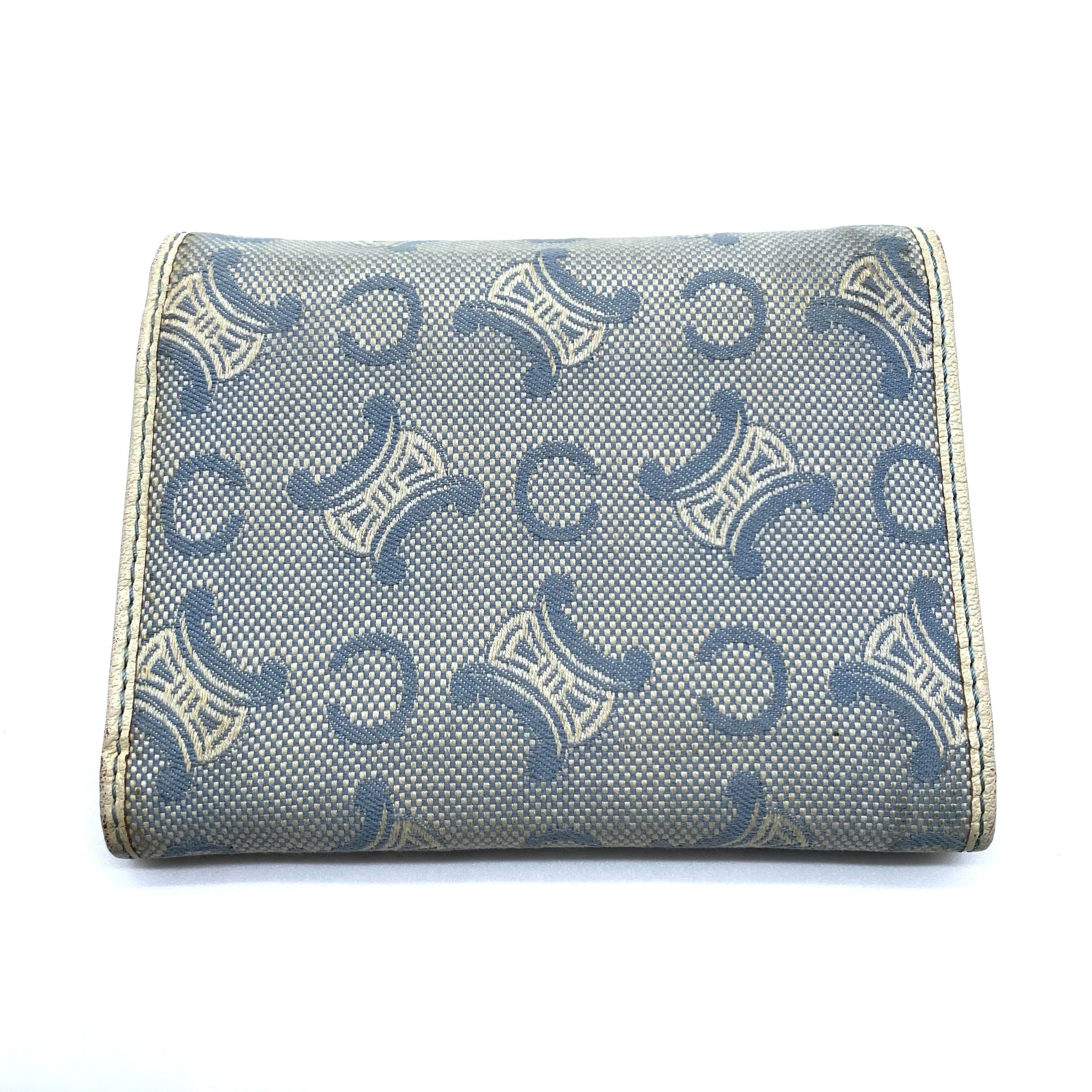 Celine Celine Trifold Wallet Gray Canvas Macadam Pattern Monogram Size ONE SIZE - 2 Thumbnail