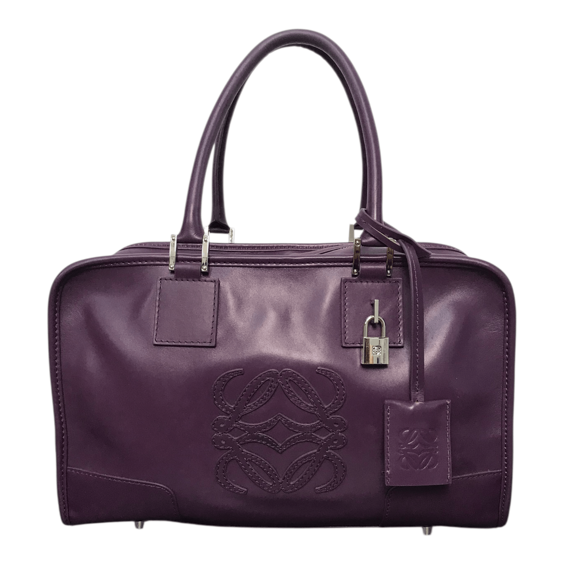 Loewe Loewe Purple Leather HandBag Size ONE SIZE - 1 Thumbnail