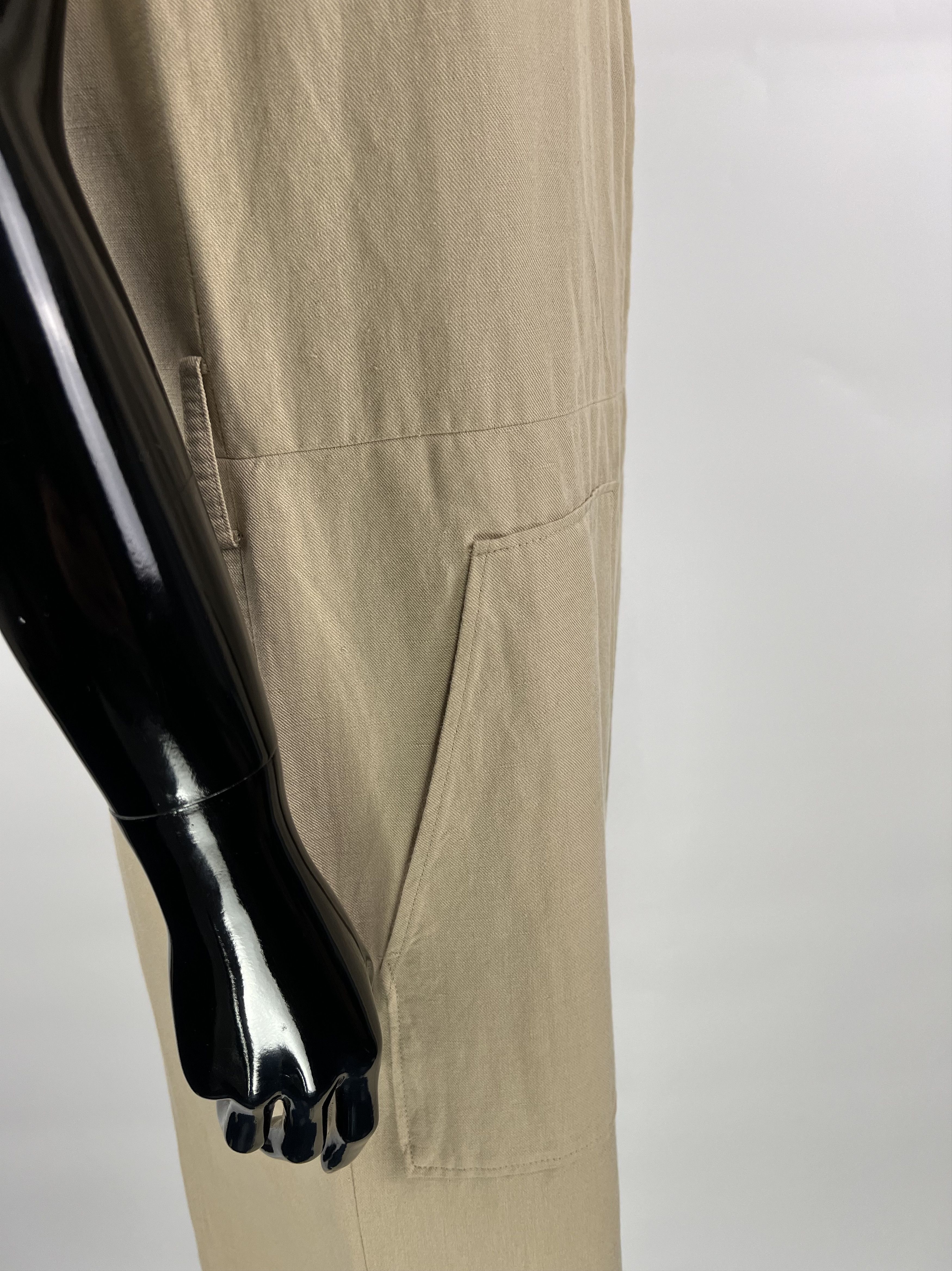 Cos COS Women's Beige Linen Cotton Jumpsuit Size EUR34/XS Size 26" / US 2 / IT 38 - 9 Thumbnail