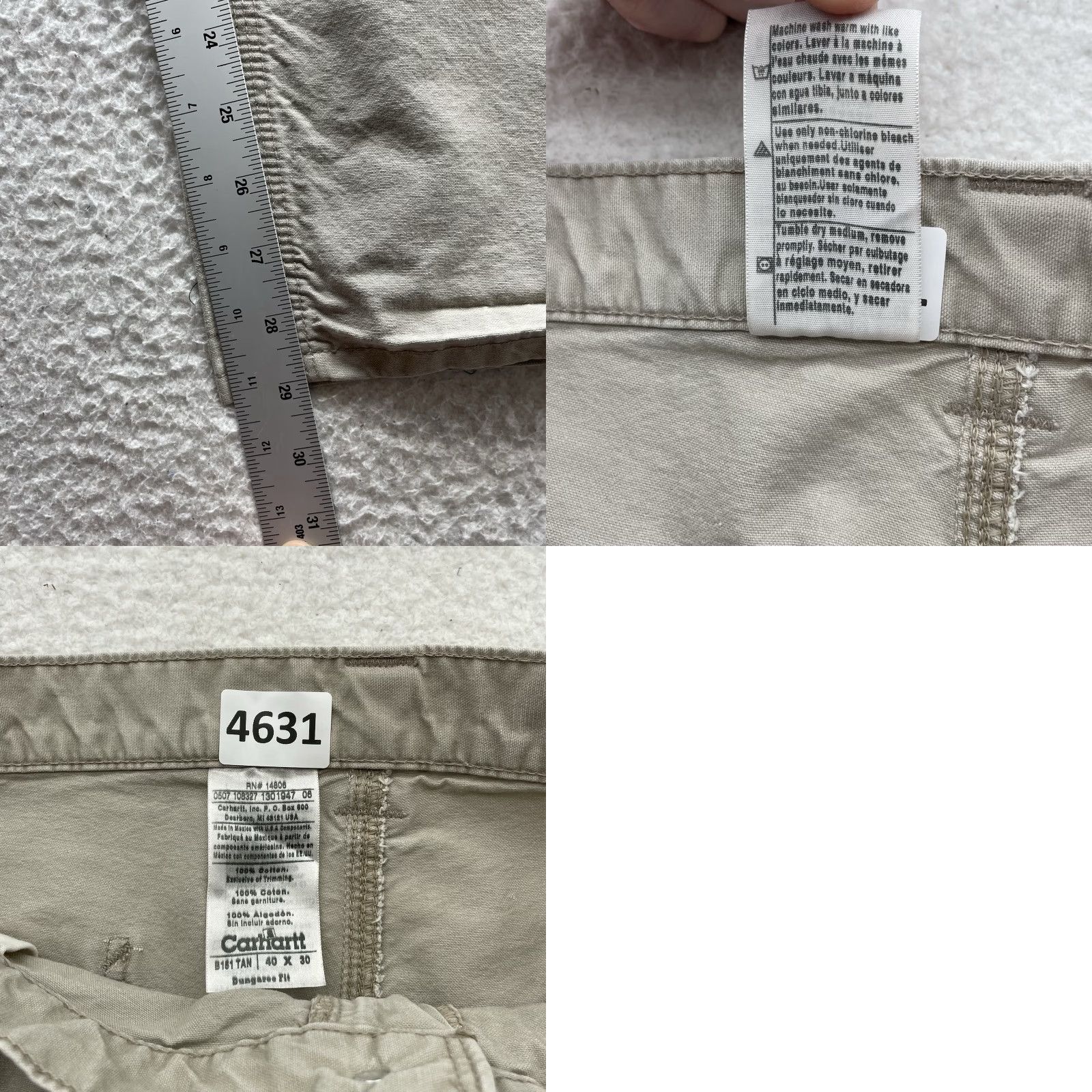 Carhartt **Carhartt Mens Carpenter Pants 39x29 Tan Workwear Dungaree Fit** User: Carhartt Mens Carpenter Pants 39x29 Tan Workwear Dungaree Fit Size US 39 - 9 Thumbnail