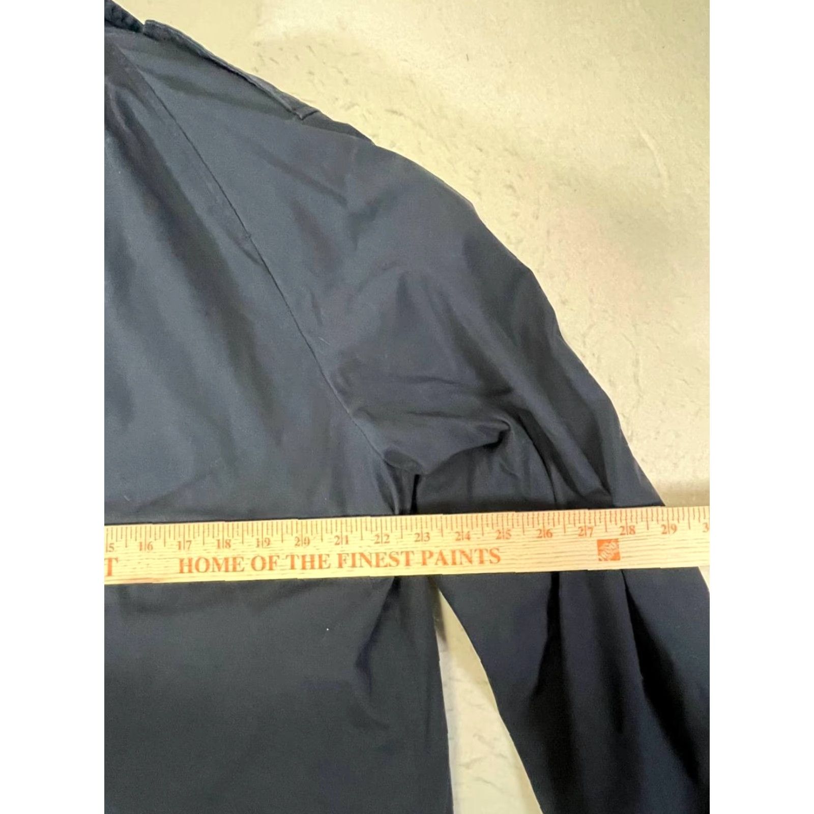 American Apparel VINTAGE American Apparel Trench Coat Mens 40R Dark Blue Water Repellent All Weather Polyester Lined Removable Liner Button Zipper Pockets Size US XXS / EU 40 - 3 Thumbnail