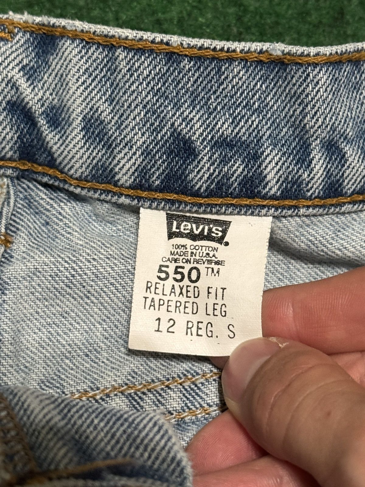 Levi's Vtg 90s Levi’s 550 Relaxed Fit USA Made Light Wash Jeans Size 31" - 4 Thumbnail
