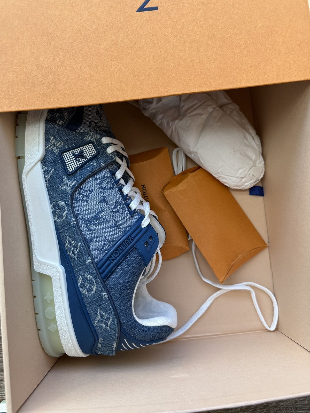 Louis Vuitton Louis Vuitton Denim trainer Sneakers Size US 12 / EU 45 - 13 Thumbnail