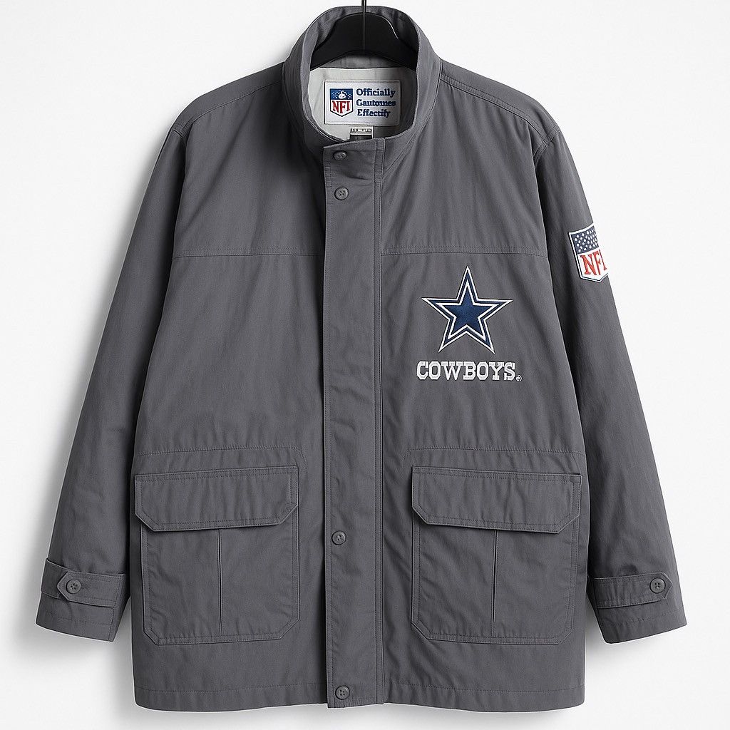 NFL Vintage NFL Dallas Cowboys Gray Jacket – Official Licensed Size US L / EU 52-54 / 3 - 1 Thumbnail