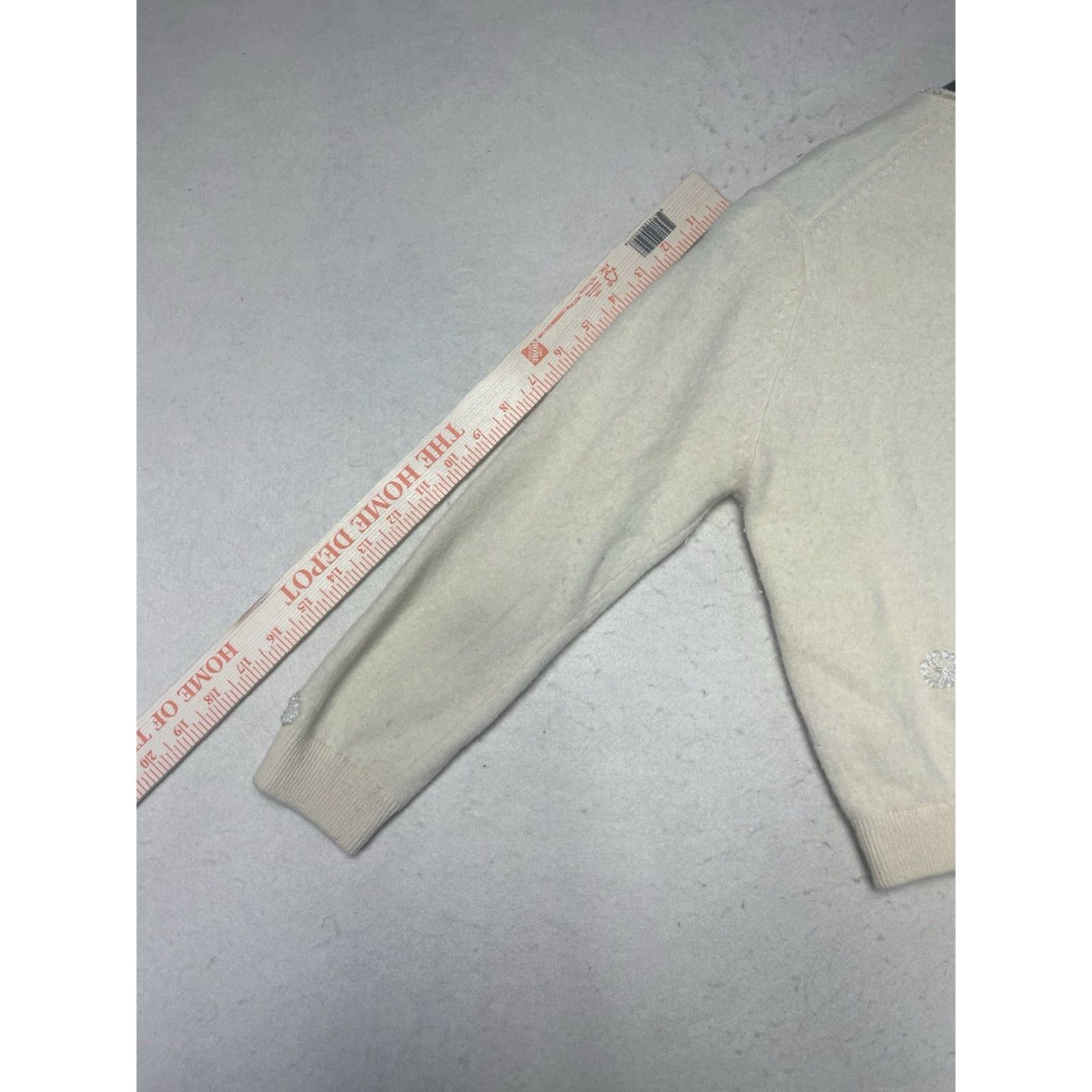 Vintage VINTAGE The Broadway Shirt Jacket Women's Size S Beige Lambswool Angora Cardigan Sweater - 90s style Mens? Size S / US 4 / IT 40 - 5 Thumbnail