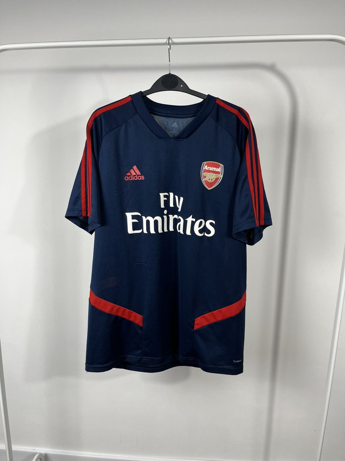 Adidas Adidas Arsenal Fly Emirates ClimaCool Jersey Navy Red L 2019 Size US L / EU 52-54 / 3 - 1 Thumbnail