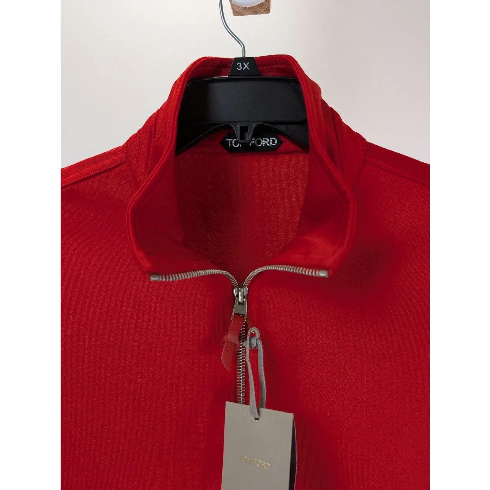 Tom Ford o1rshd1 Cut And Sewn Full Zip Knitted Sweater in Red Size US M / EU 48-50 / 2 - 7 Thumbnail