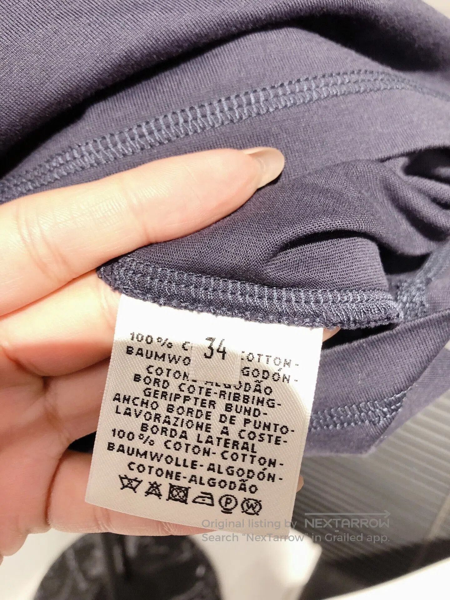 Hermes Blue Embroidered Pocket T-shirt.