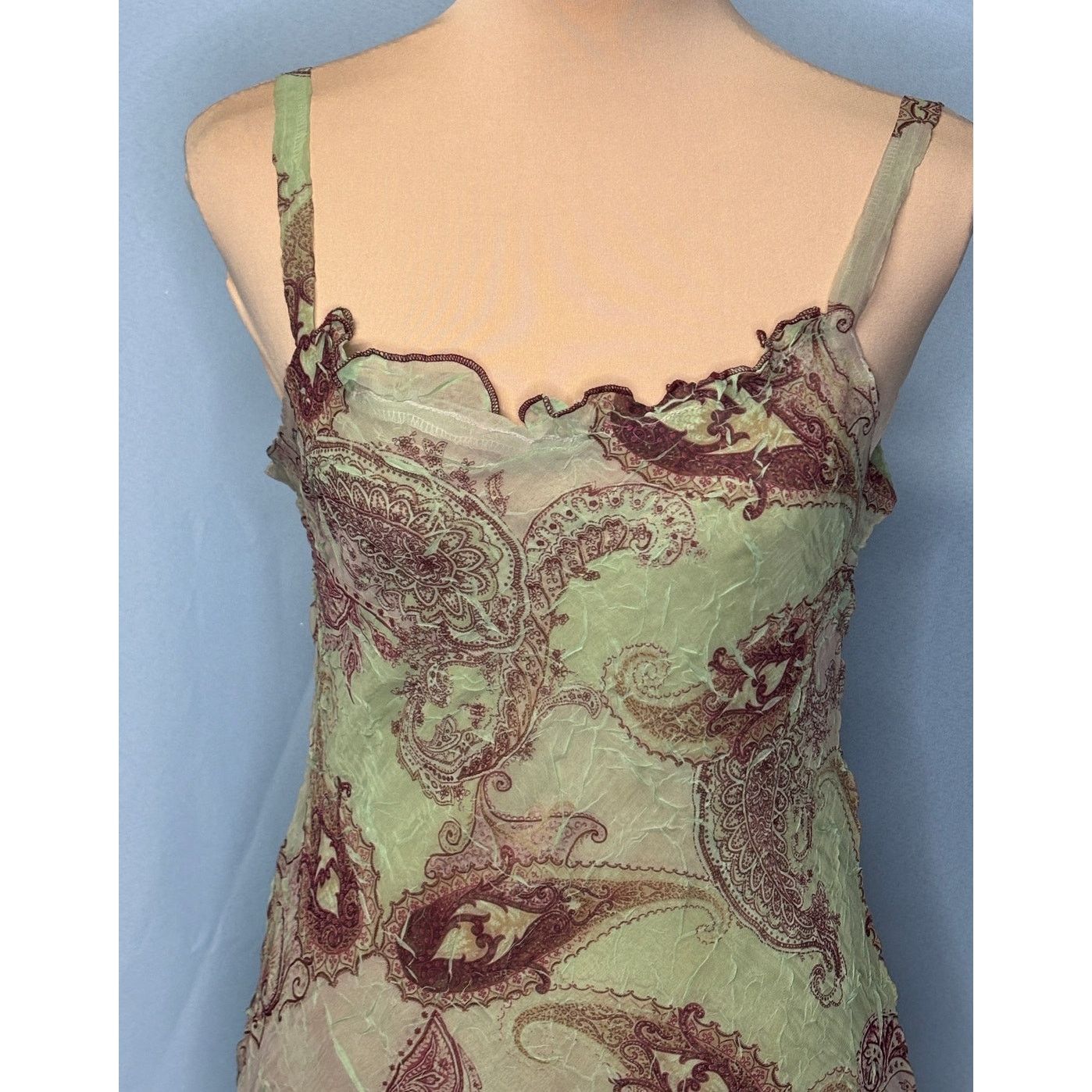 Other KOMAROV Women’s Crinkle Texture Chiffon Slip Dress | Small Size S / US 4 / IT 40 - 2 Thumbnail