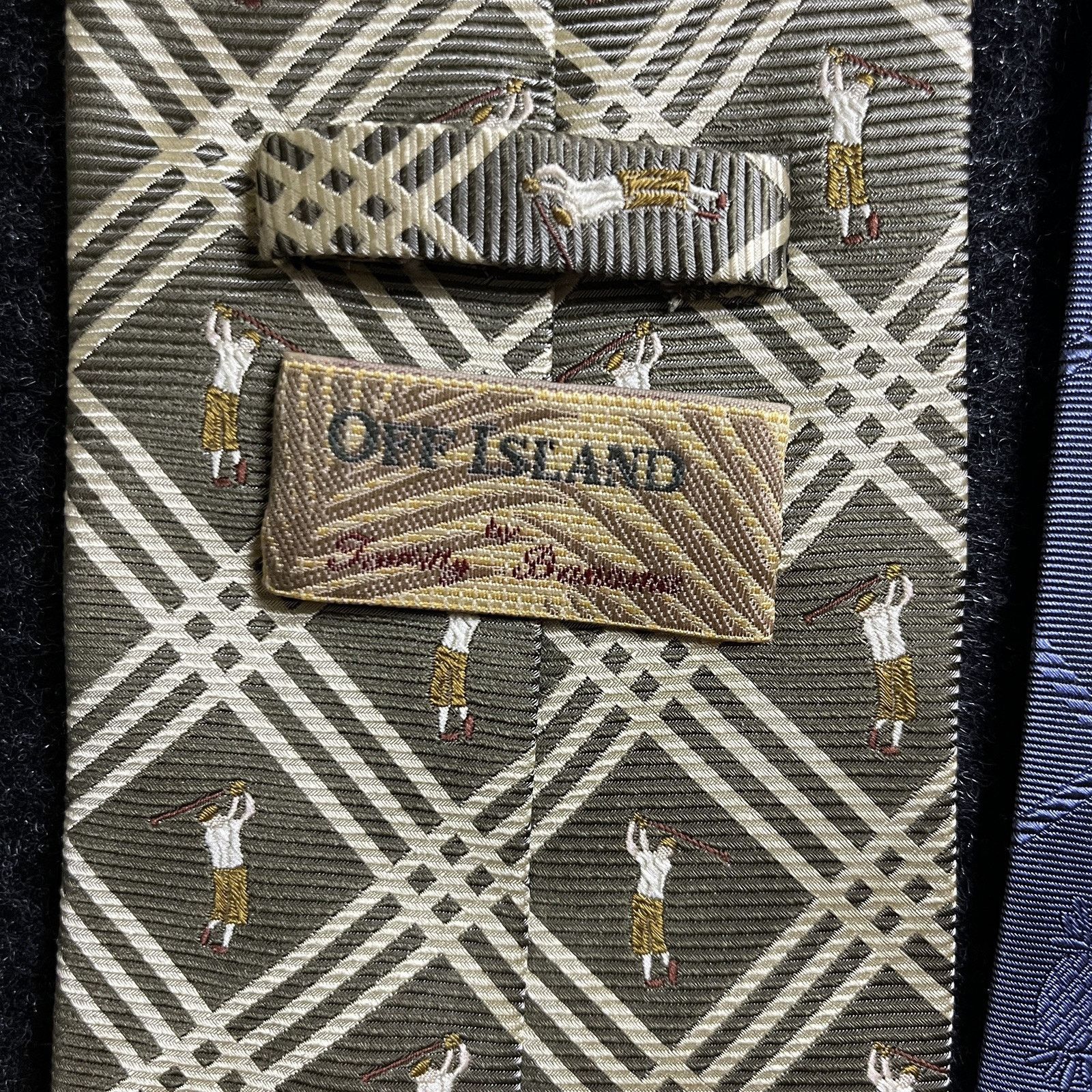 Tommy Bahama Tommy Bahama Silk Tie Lot 3 Golf Print Pineapple Periwinkle Size ONE SIZE - 3 Thumbnail