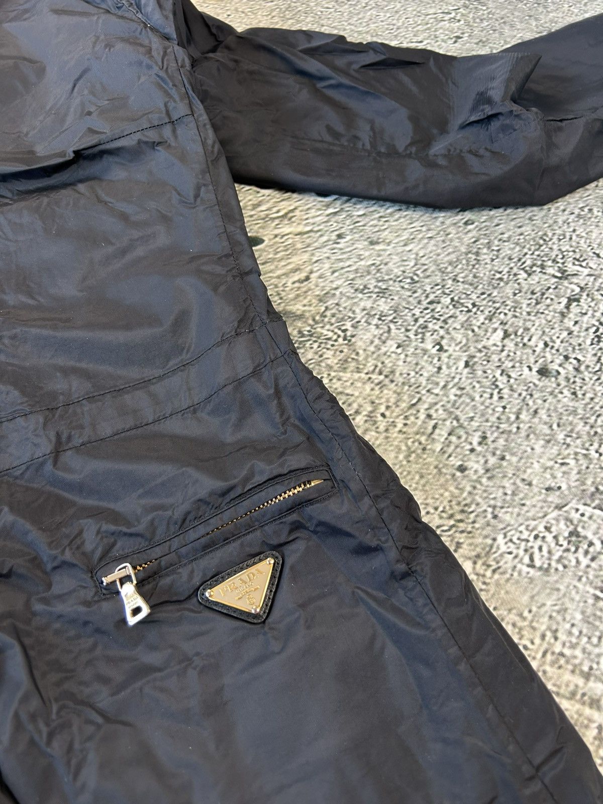 Prada Prada nylon trench coat navy vintage | Grailed