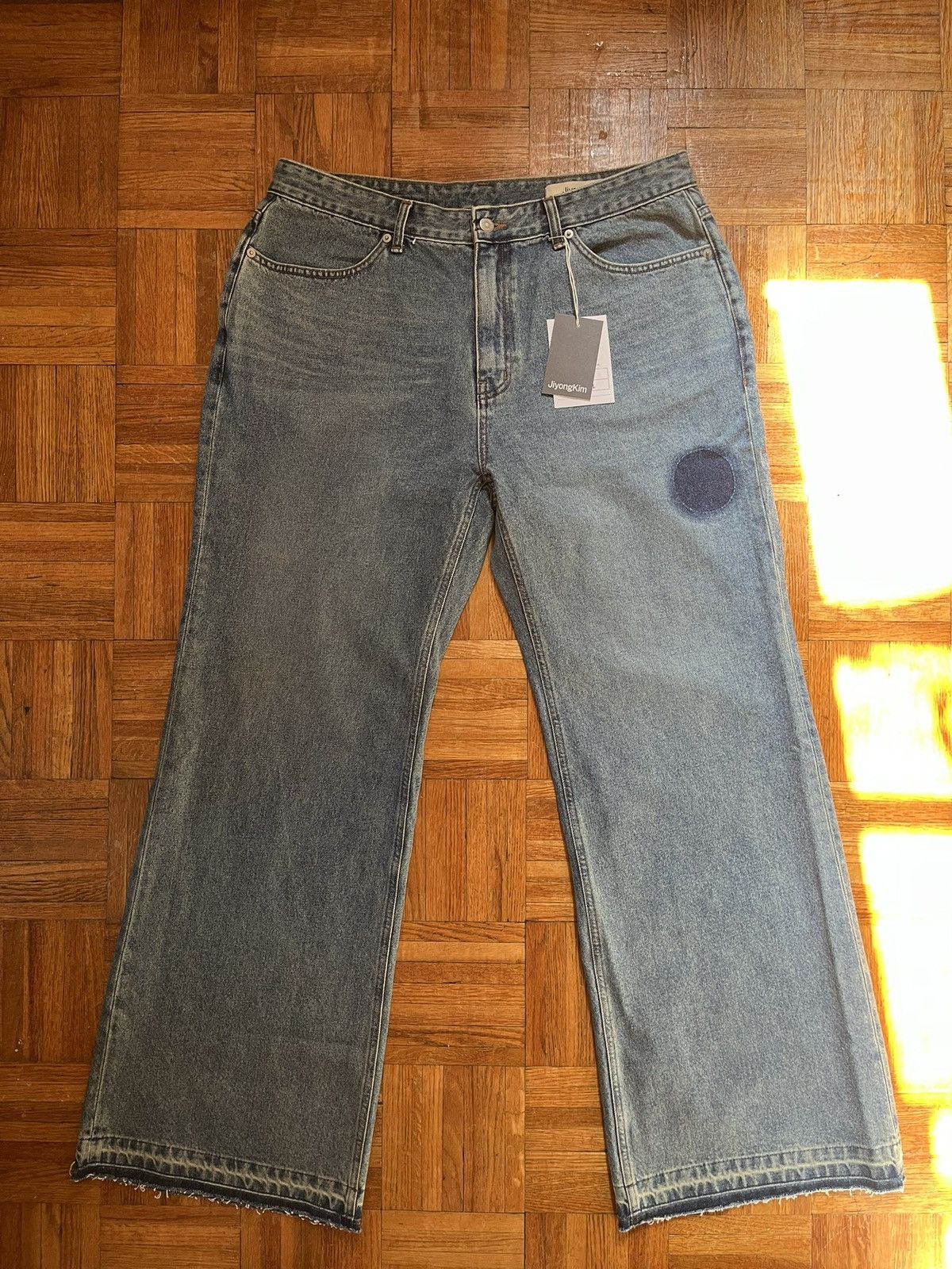JiyongKim Sun Faded Wide Leg Denim Jeans Size US 36 / EU 52 - 1 Thumbnail