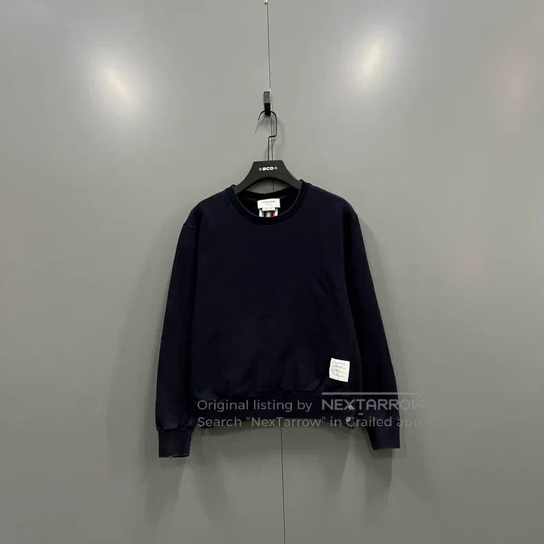 Thom Browne Thom Browne Navy Back Striped Hoodie Size US M / EU 48-50 / 2 - 1 Thumbnail