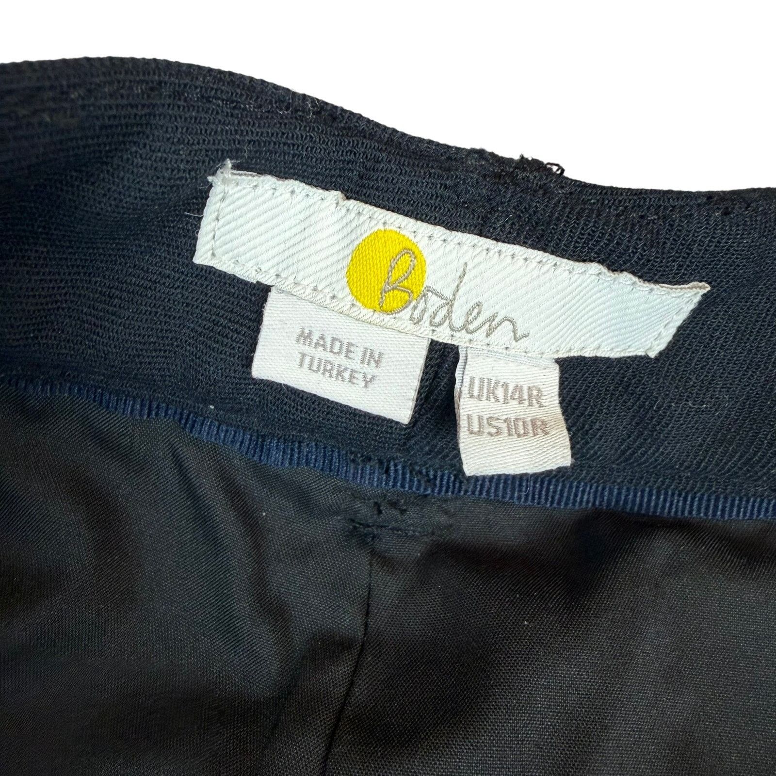 Boden Boden Wide Leg Trousers Navy Blue US 10R UK 14R Size 32" / US 10 / IT 46 - 3 Thumbnail