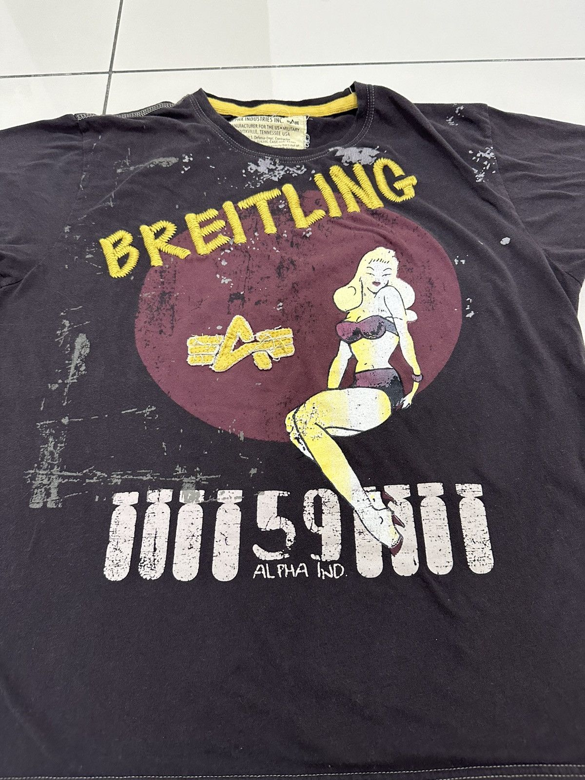 Alpha Industries Alpha Industries Shirt Breitling Embroidery Design Size US L / EU 52-54 / 3 - 4 Thumbnail