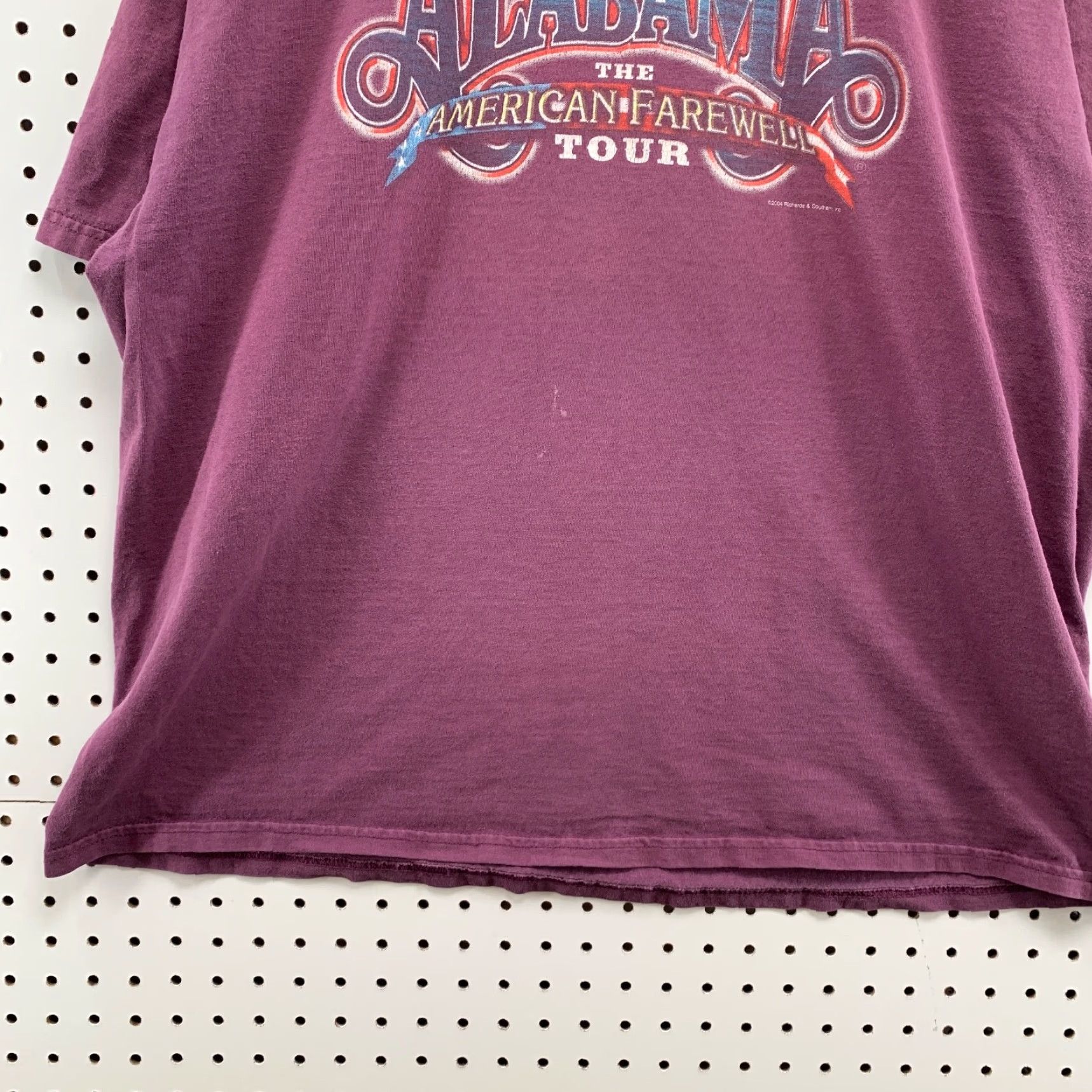 Gildan VINTAGE Alabama Shirt 2XL Adult Maroon The American Farewell Tour Country Shirt Regular Red Graphic Print Mens and Womens Size US XXL / EU 58 / 5 - 6 Thumbnail