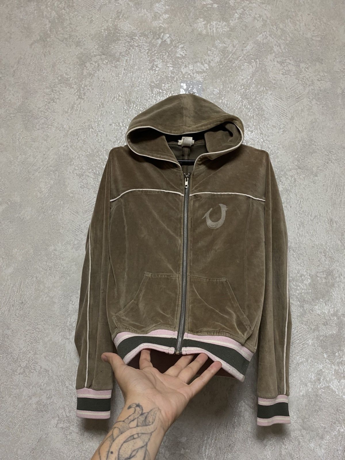 True Religion True Religion velour zip hoodie Size S / US 4 / IT 40 - 2 Thumbnail