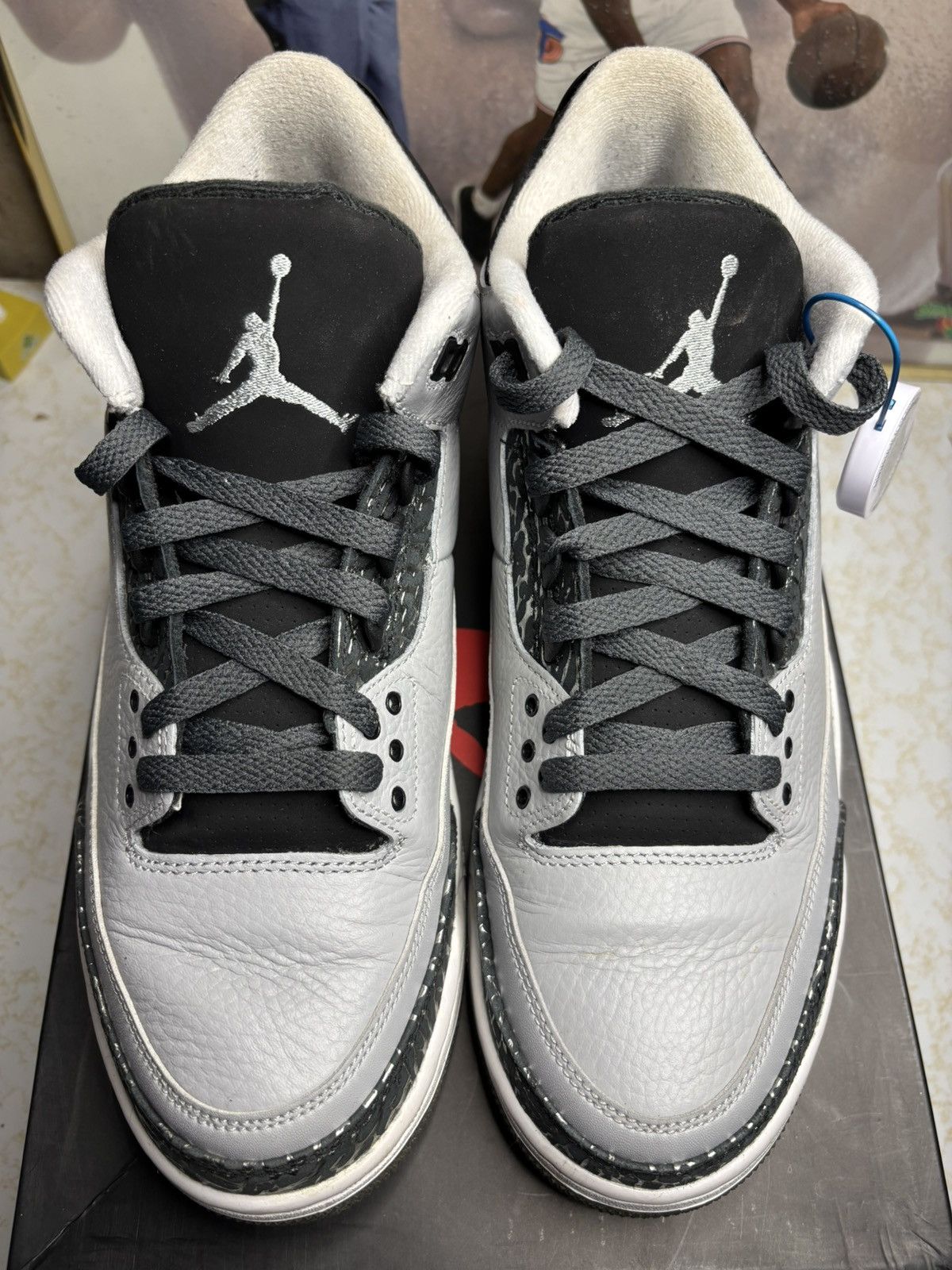 Jordan Brand Air Jordan 3 Retro Wolf Grey 2014 Size US 9 / EU 42 - 2 Thumbnail
