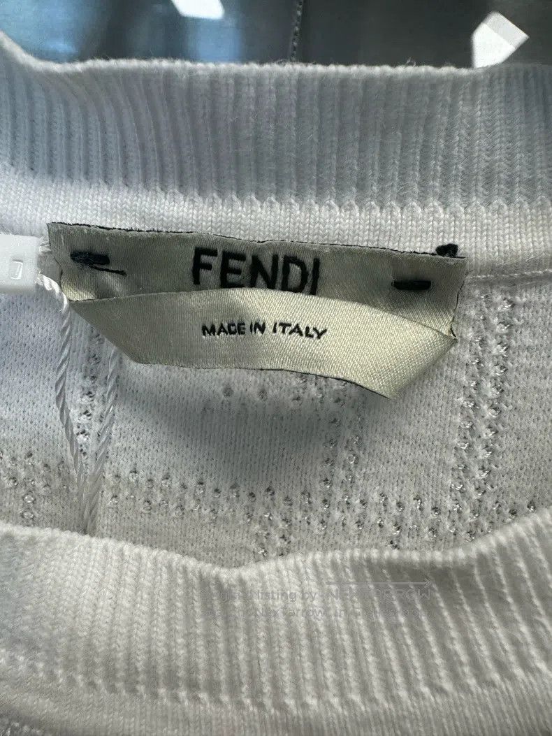 Fendi Fendi Full Print Openwork Floral Knit Short Sleeve Size S / US 4 / IT 40 - 4 Thumbnail