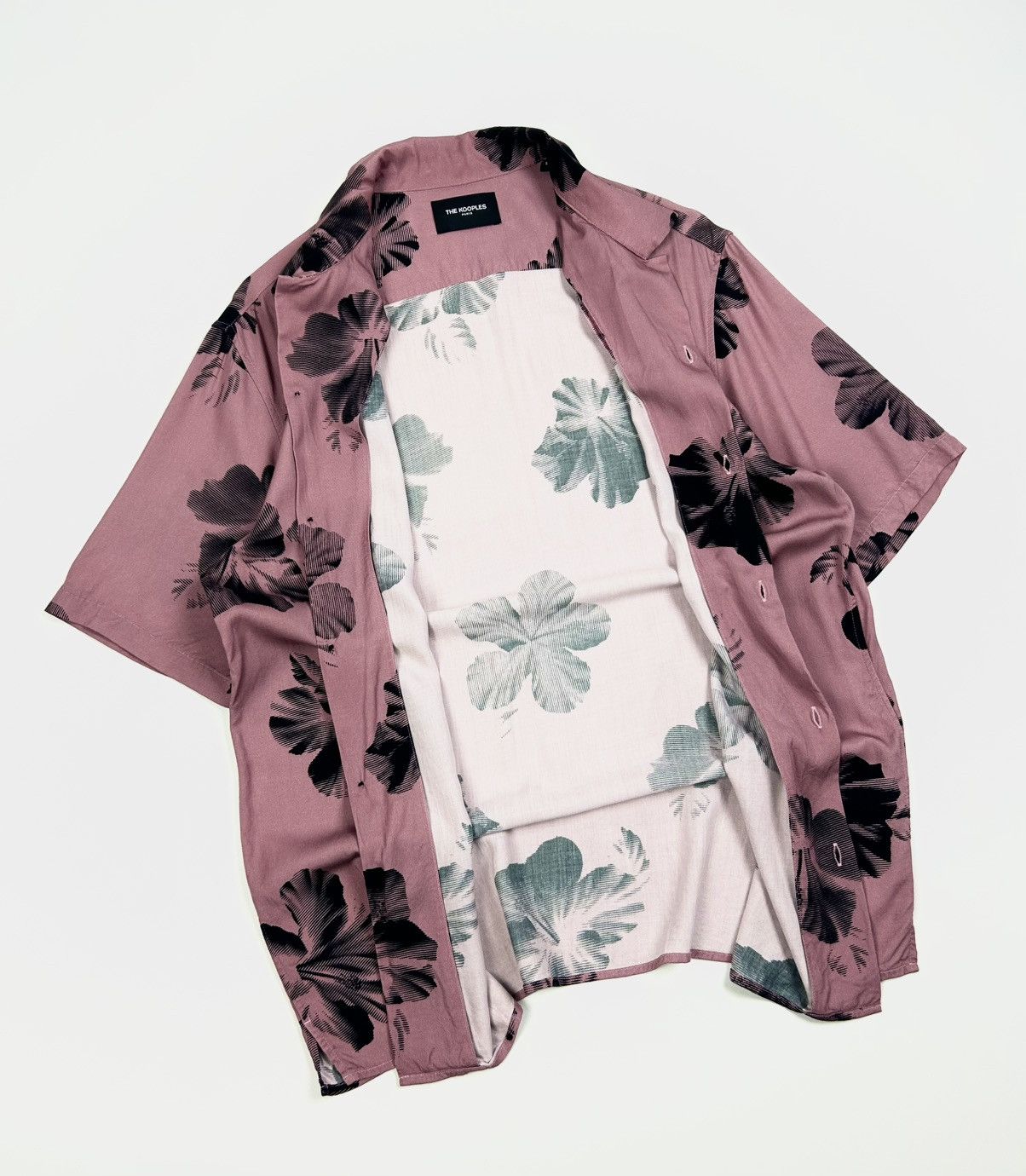 The Kooples rare The Kooples Pink Floral Hawaiian Shirt Y2k Size US S / EU 44-46 / 1 - 5 Thumbnail