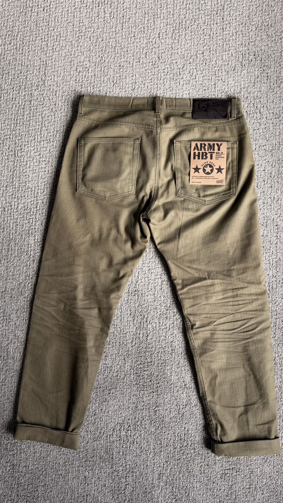Naked & Famous The Army HBT - Olive Drab Size US 36 / EU 52 - 2 Thumbnail