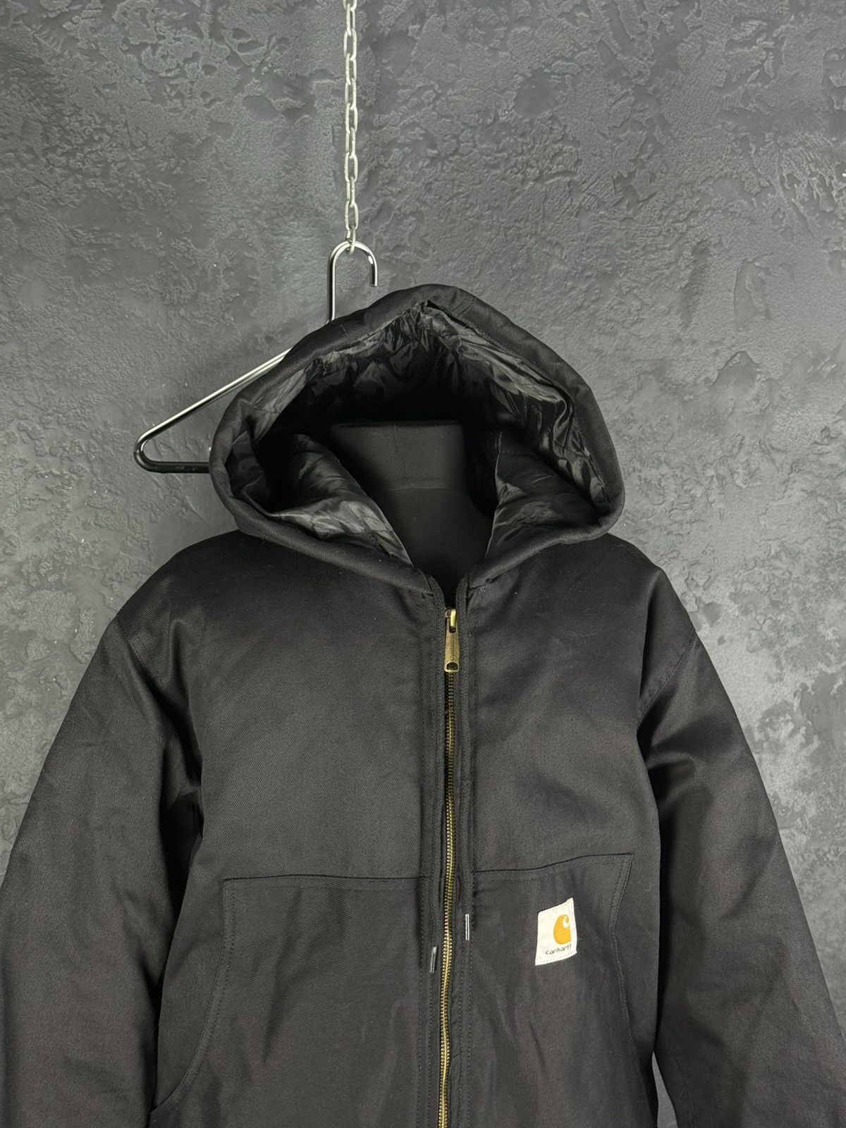 Carhartt CARHARTT Black Quilted Hooded Jacket Size Large MADE IN USA Size US L / EU 52-54 / 3 - 5 Thumbnail