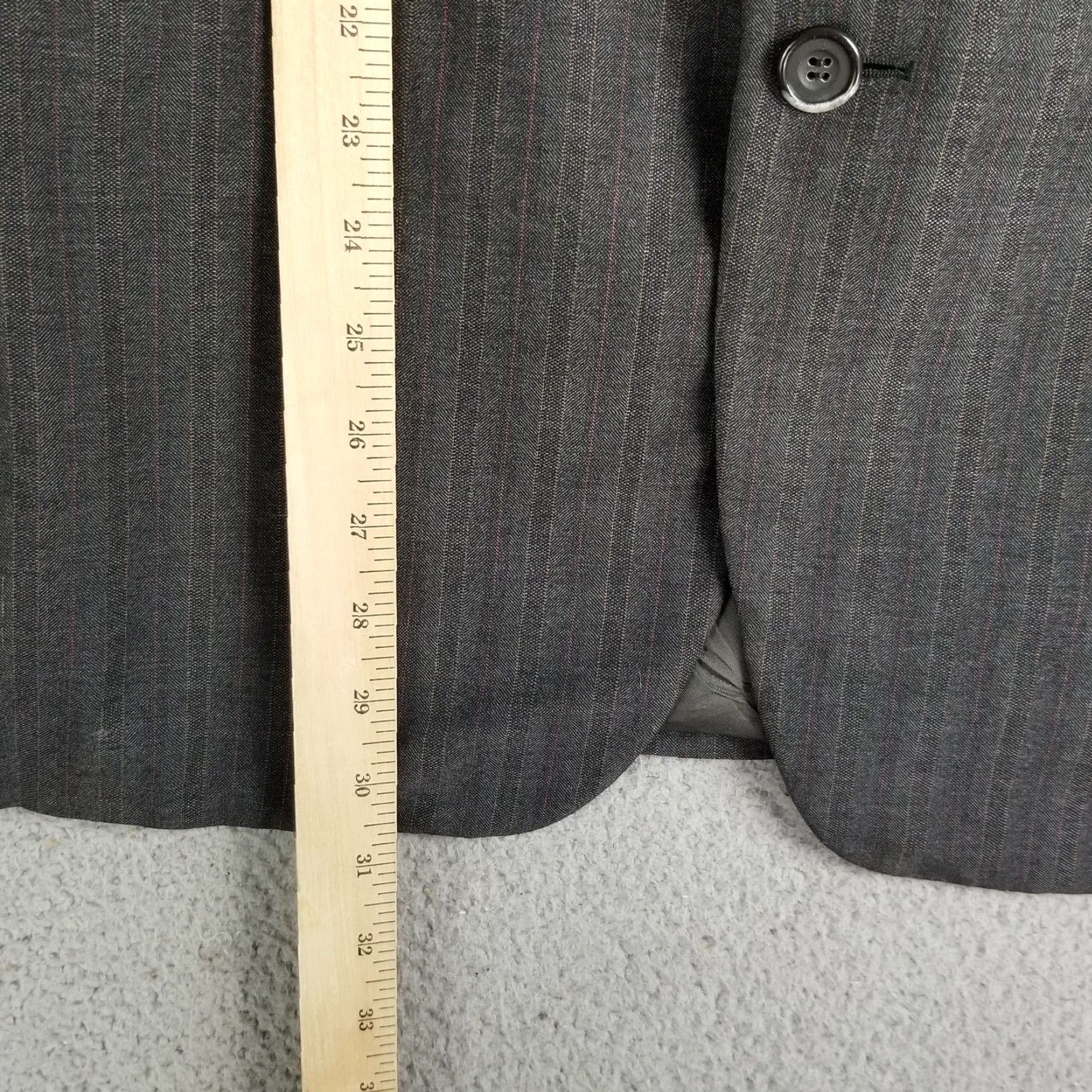 Ermenegildo Zegna VINTAGE Ermenegildo Zegna Suit Jacket Men 40R Wool Silk Tweed Gray Business Casual Blazer Size 40R - 5 Thumbnail