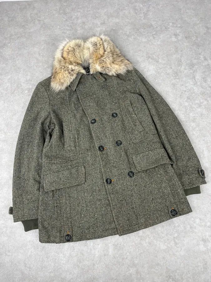 Dolce & Gabbana 2000s Dolce & Gabbana Fur Collar Grey Wool Imperial Jacket Size US M / EU 48-50 / 2 - 4 Thumbnail