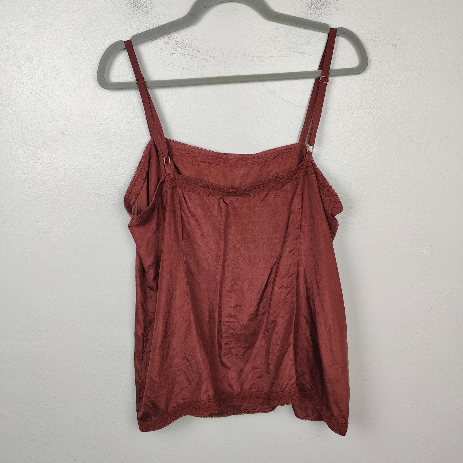 Other Eileen Fisher Tank Top Womens Large Rust Red 100% Silk Cami Size L / US 10 / IT 46 - 3 Thumbnail