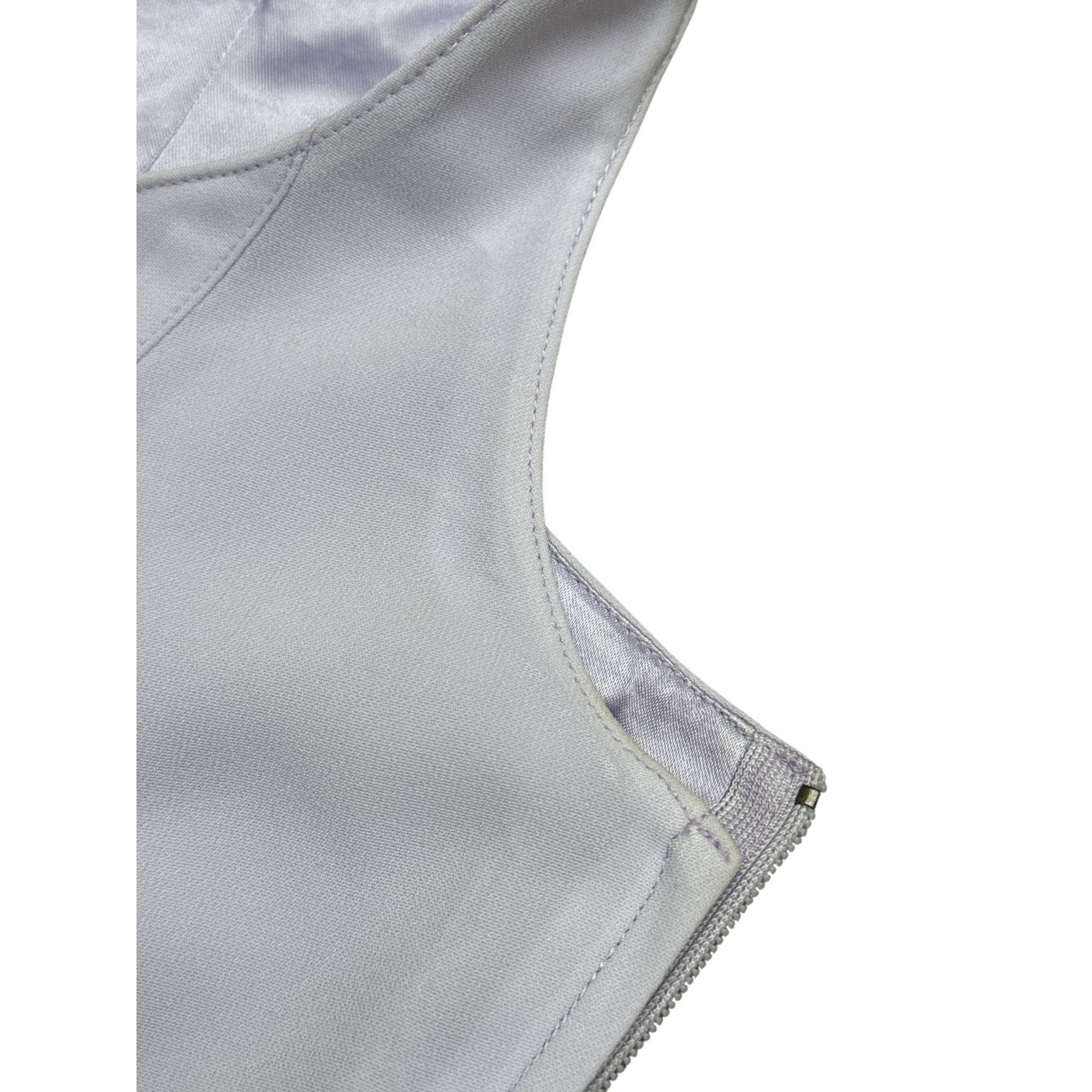 Thierry Mugler 1990s Light Purple Fitted Crop Top Size L / US 10 / IT 46 - 6 Thumbnail