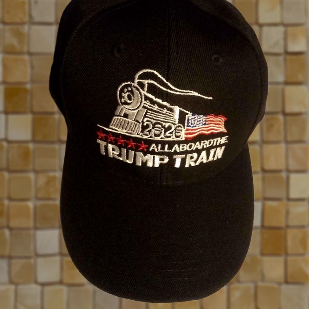 Vintage VINTAGE New Trump Keep America Great BLACK HAT TRUMP TRAIN ALL ABOARD ADJUSTABLE OSFM Size ONE SIZE - 1 Preview