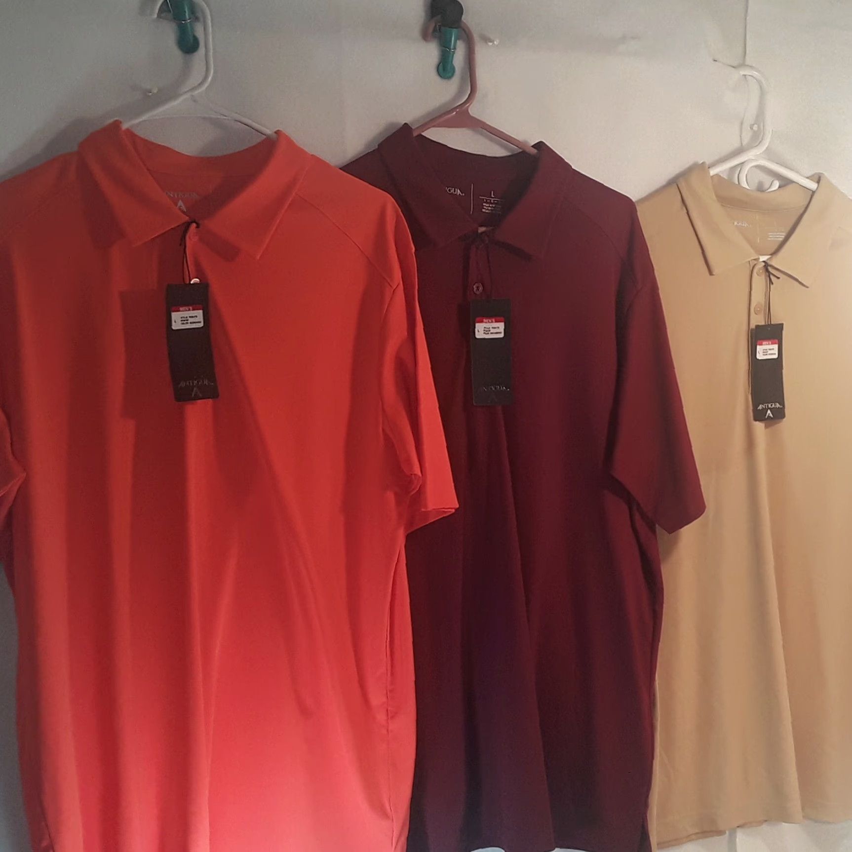 Mango ANTIGUA SHIRT Mens COLLARED 24 x 32 fast dry Mango Cabernet Midas SS Polo NWT Size L / US 10 / IT 46 - 2 Thumbnail
