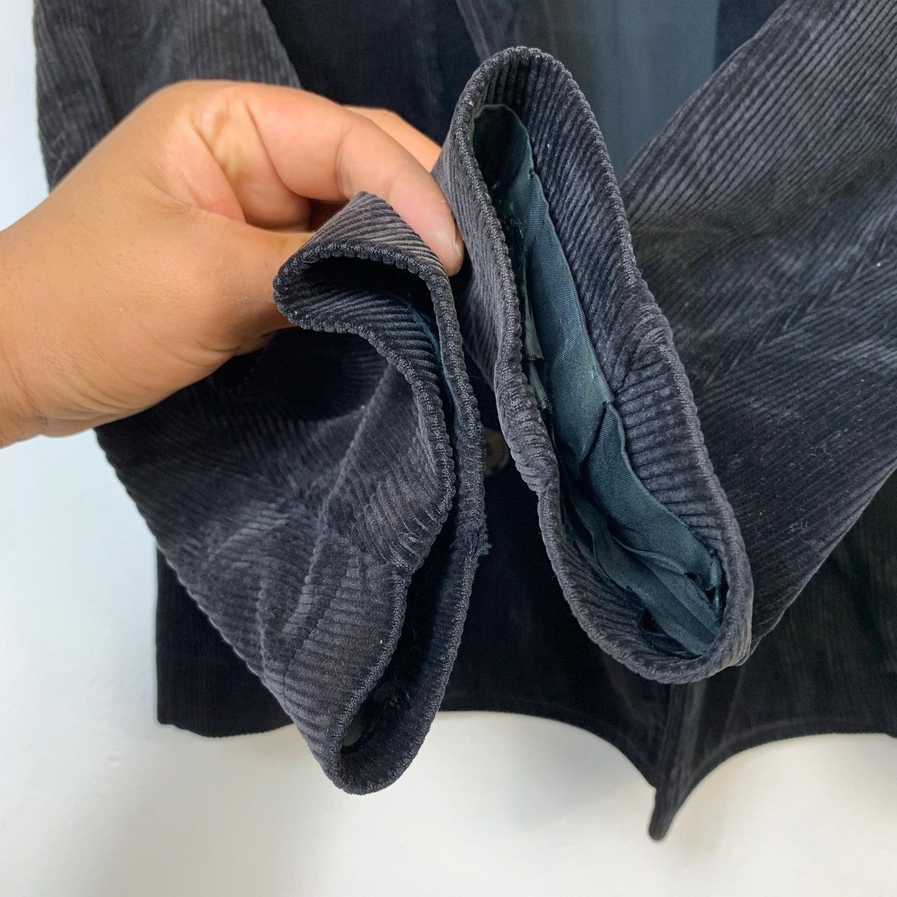 Comme des Garcons Vintage tricot COMME des GARCONS Black Corduroy Size US M / EU 48-50 / 2 - 12 Thumbnail