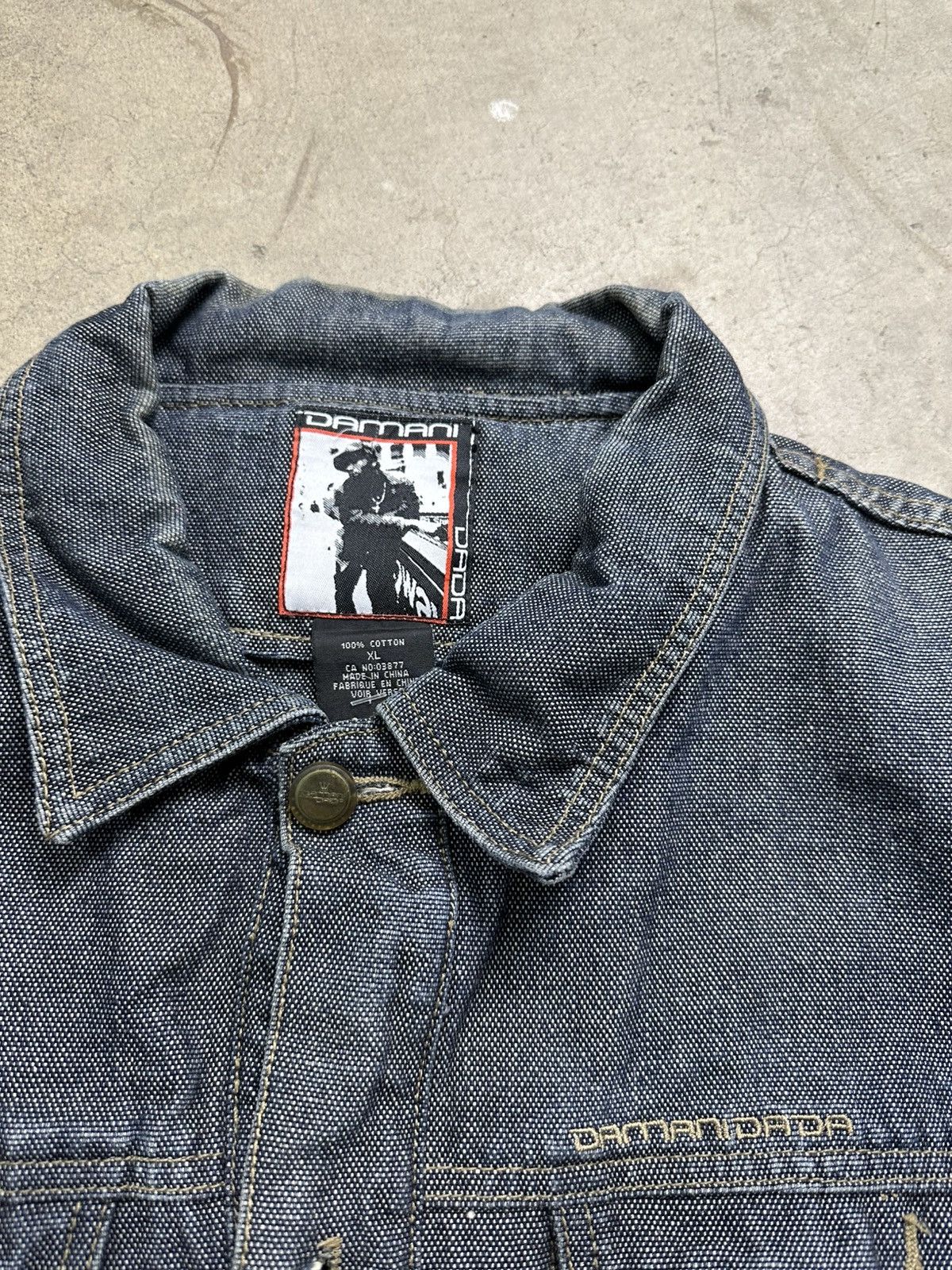 Damani Dada × Vintage Vintage Grey Denim Jacket Damani Dada Y2K Brand Baggy XL Size US XL / EU 56 / 4 - 3 Thumbnail
