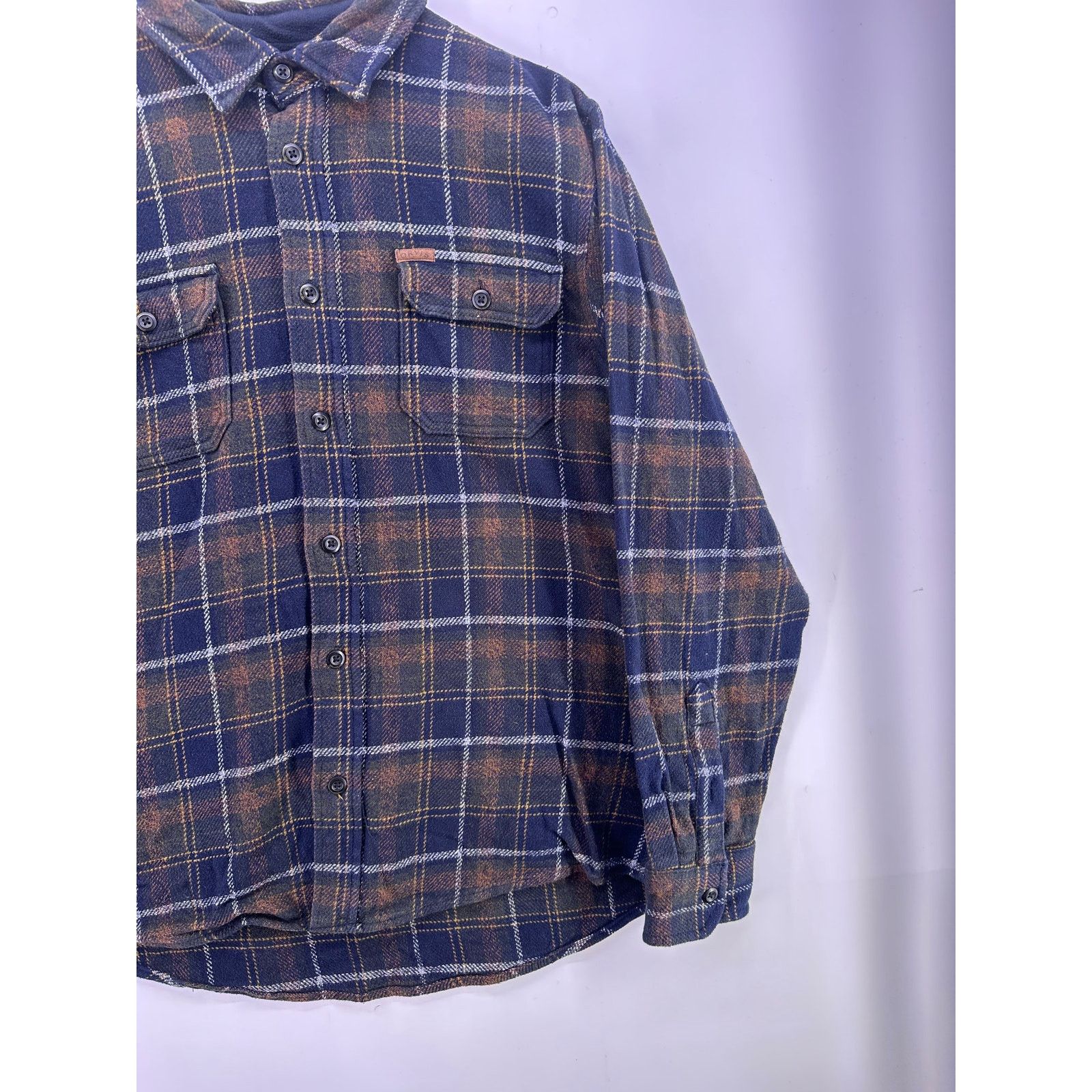 Orvis Orvis Thick Flannel Brown Navy Front Pockets Size Medium Size US M / EU 48-50 / 2 - 4 Thumbnail