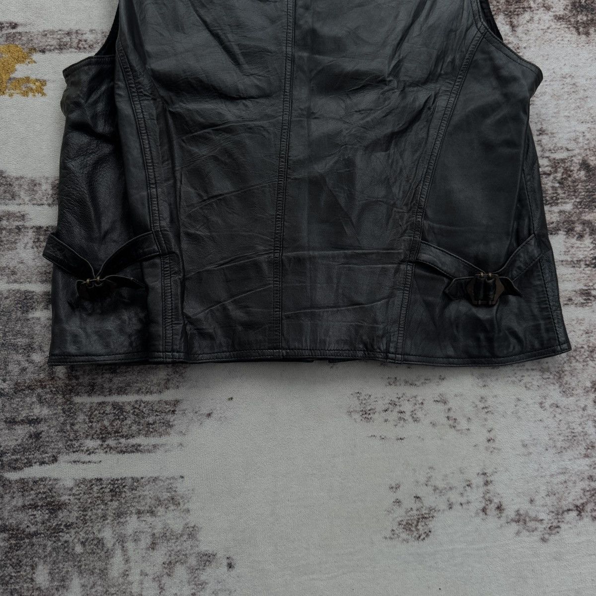 Playboy VINTAGE PLAYBOY TACTICAL LEATHER VEST JACKET BIKERS RARE 90s Size 40R - 11 Thumbnail