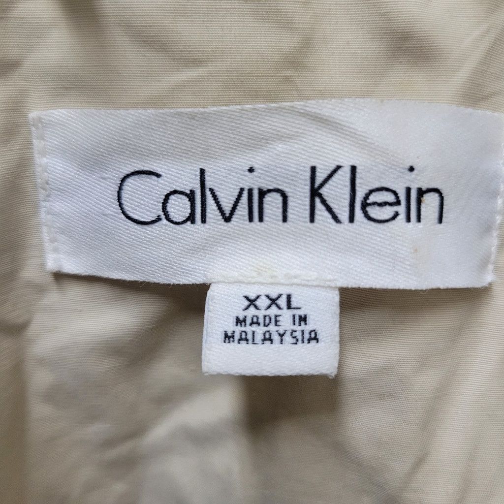 Calvin Klein Calvin Klein Beige Full-Zip Collared Long-Sleeves Jacket XXL Size US XXL / EU 58 / 5 - 6 Thumbnail