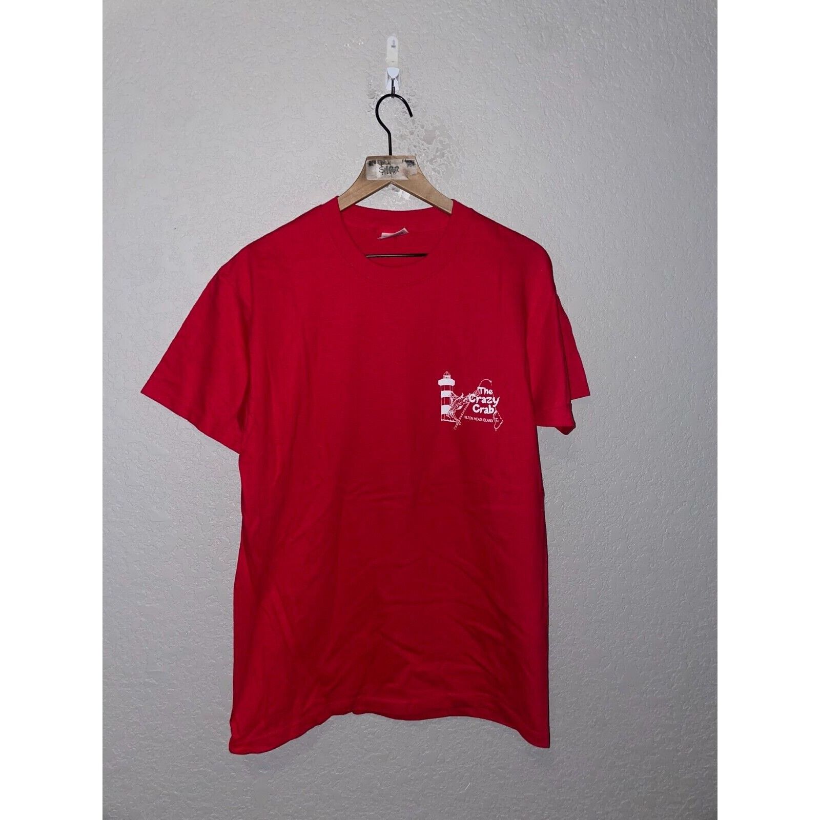 Hanes Vintage Hilton Head Island Shirt The Crazy Crab Tee VTG 90s Size US M / EU 48-50 / 2 - 2 Thumbnail