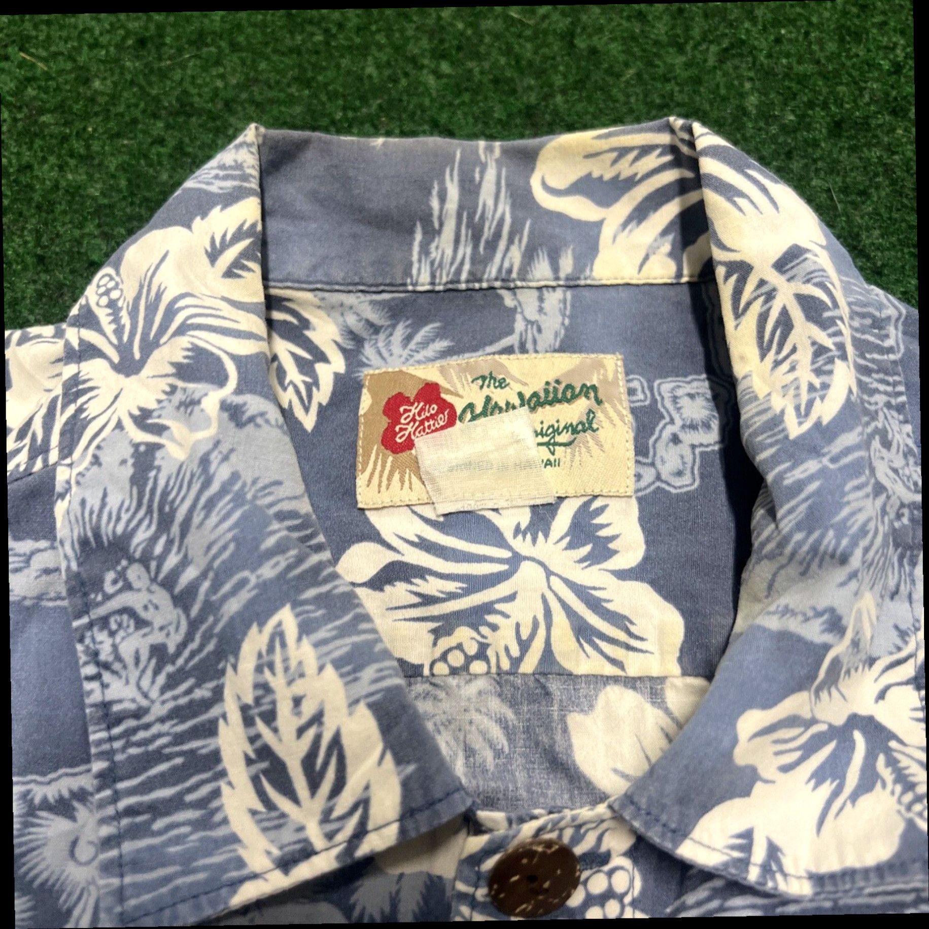 Hilo Hattie Vintage Rare Hilo Hattie Hawaiian Mens Shirt Size Large Blue Floral Paradise Size US L / EU 52-54 / 3 - 5 Thumbnail