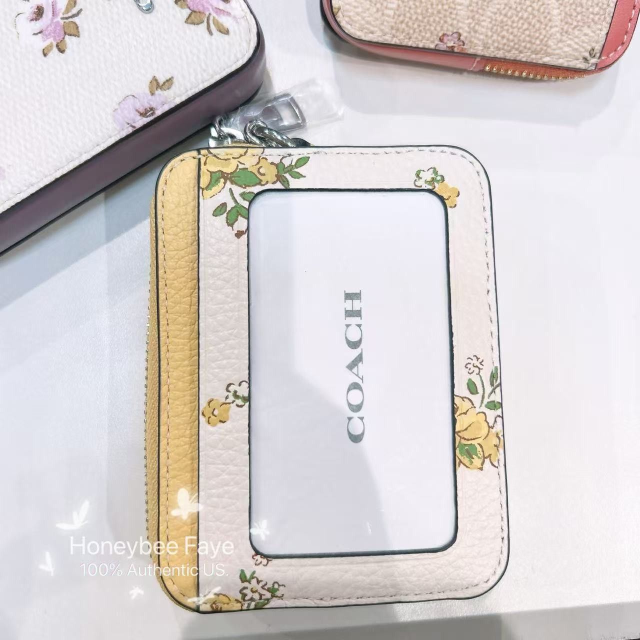 Coach Zip Card Case With Floral Print CAU44 Size ONE SIZE - 2 Thumbnail