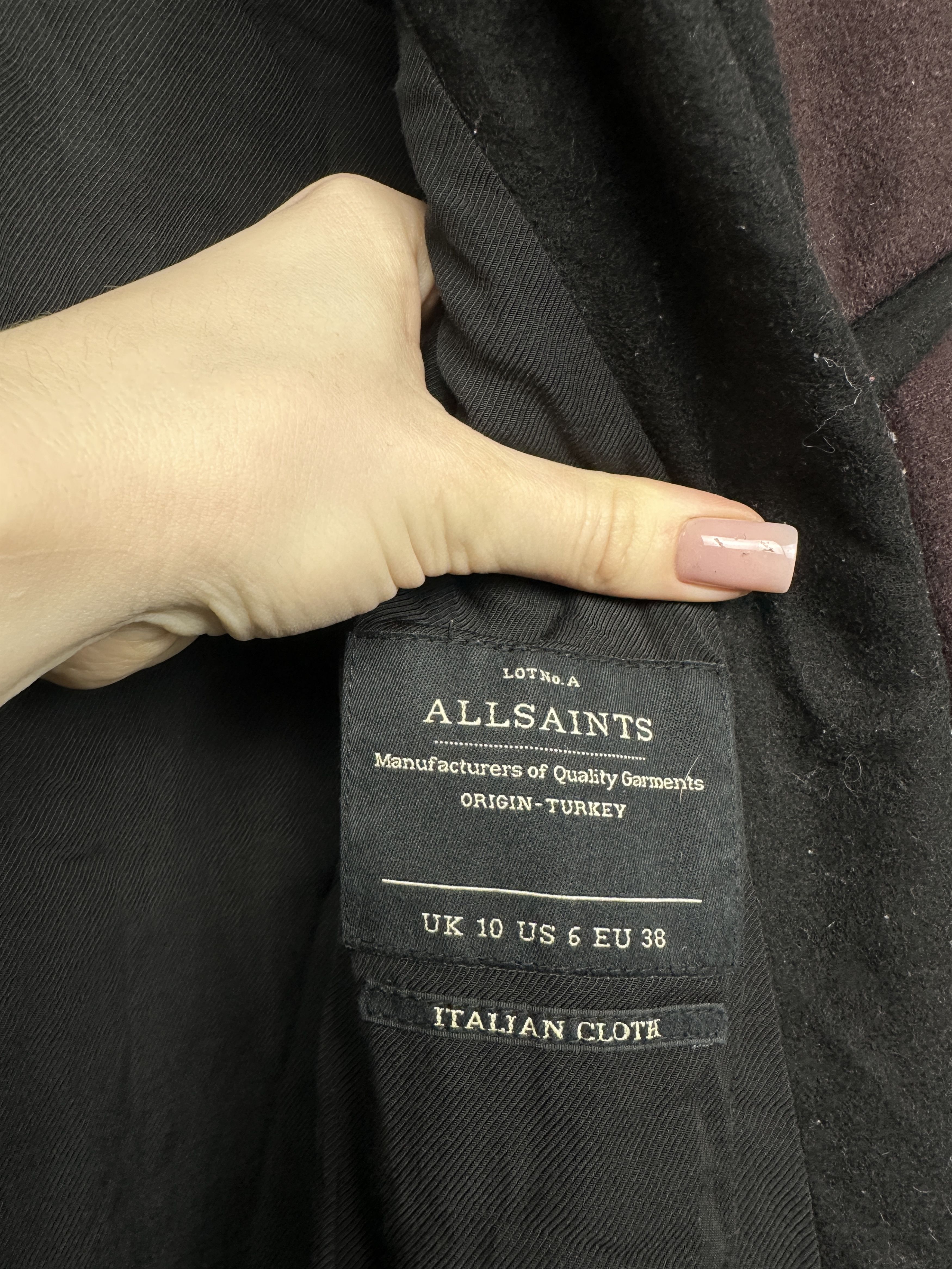 Allsaints Allsaints Jax Womens Wool Coat Jacket Size M / US 6-8 / IT 42-44 - 3 Thumbnail