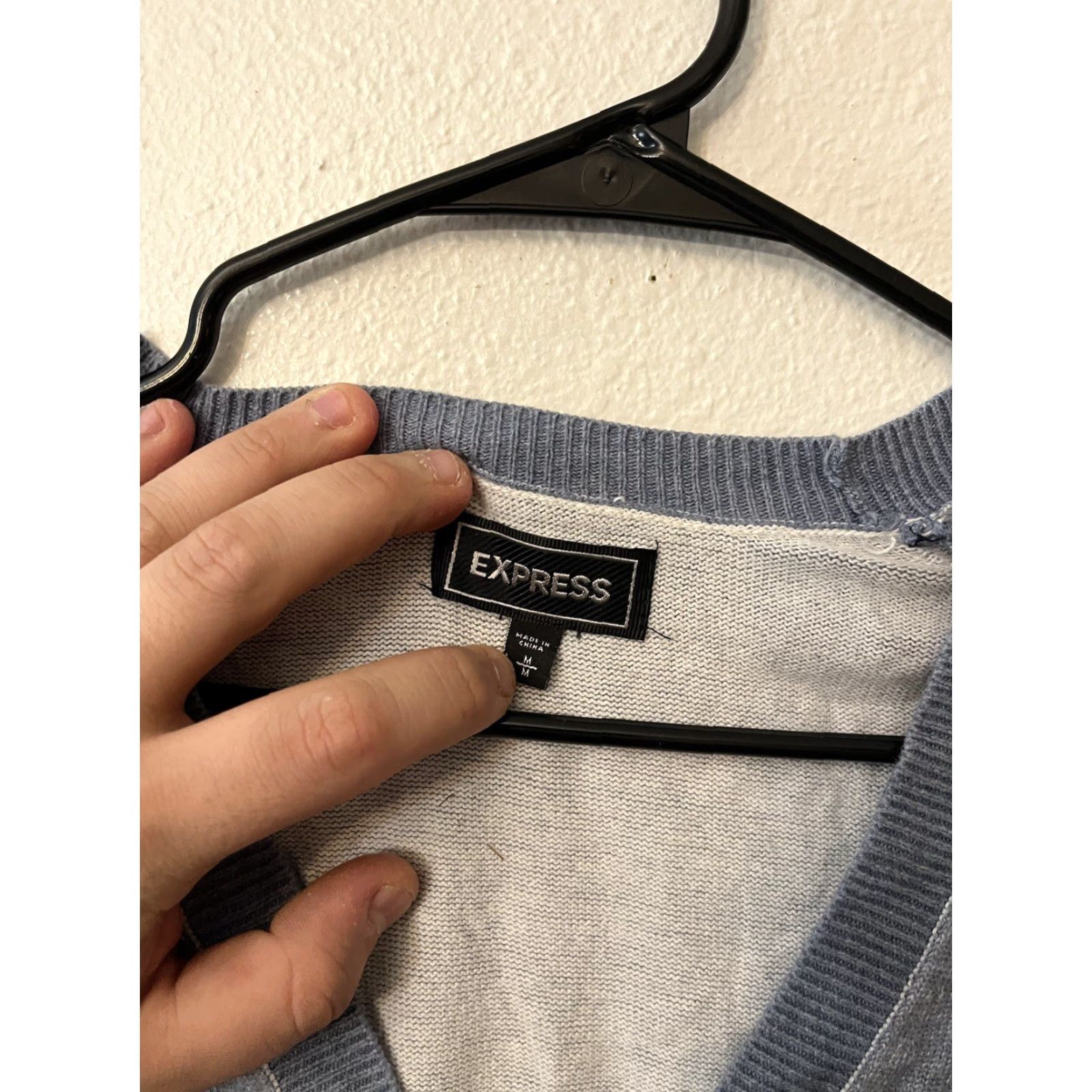 Express VINTAGE Express Cardigan Sweater Men M Blue Pockets Knit Size US M / EU 48-50 / 2 - 2 Thumbnail