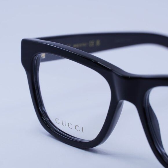 Gucci Gucci GG1795O 001 Eyeglasses Shiny Black 52mm Square Frame Size ONE SIZE - 7 Thumbnail