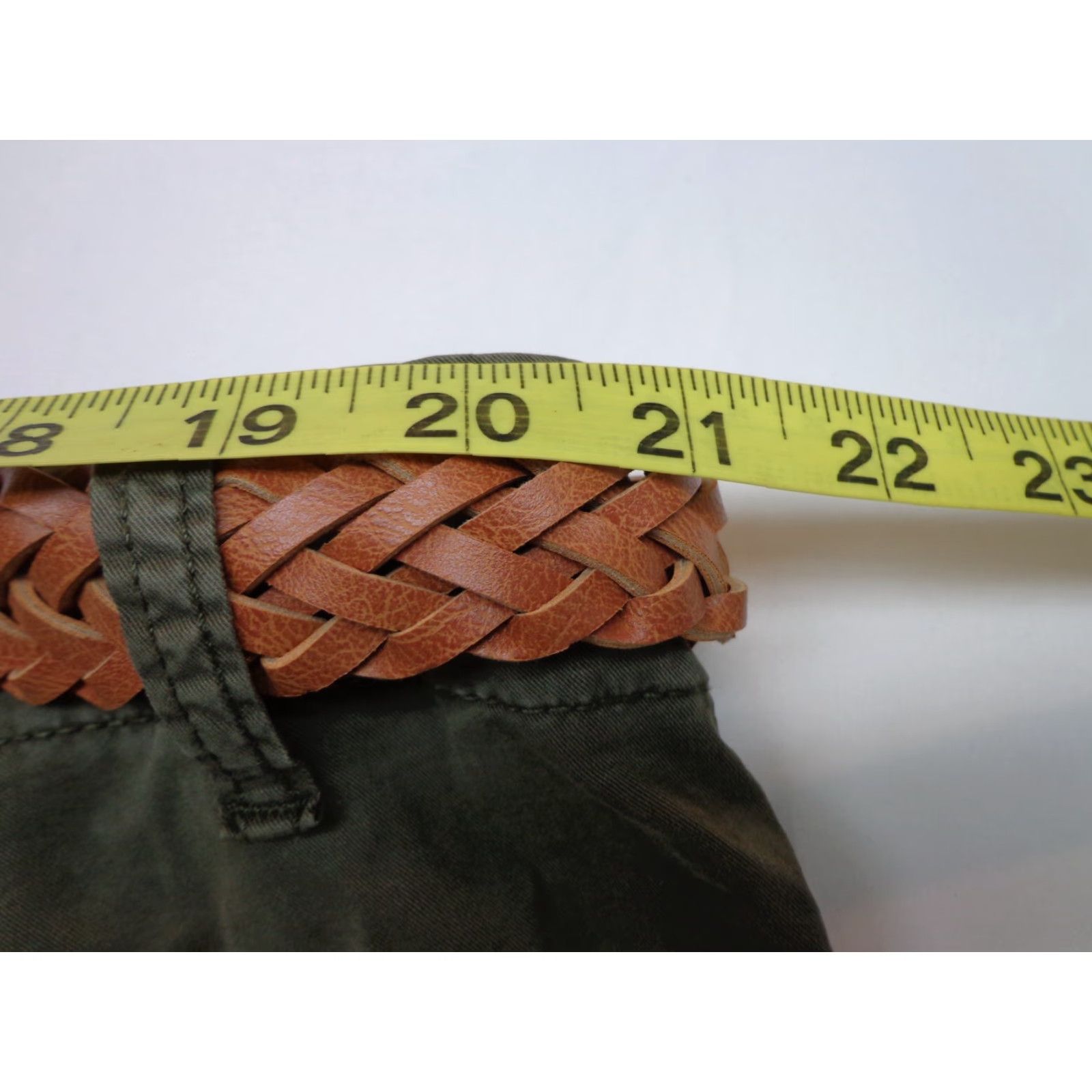 Vintage Maurices Belted Shorts Womens 22 Green Mid Rise with Belt Pocket NEW Size 40" / US 18 - 6 Thumbnail