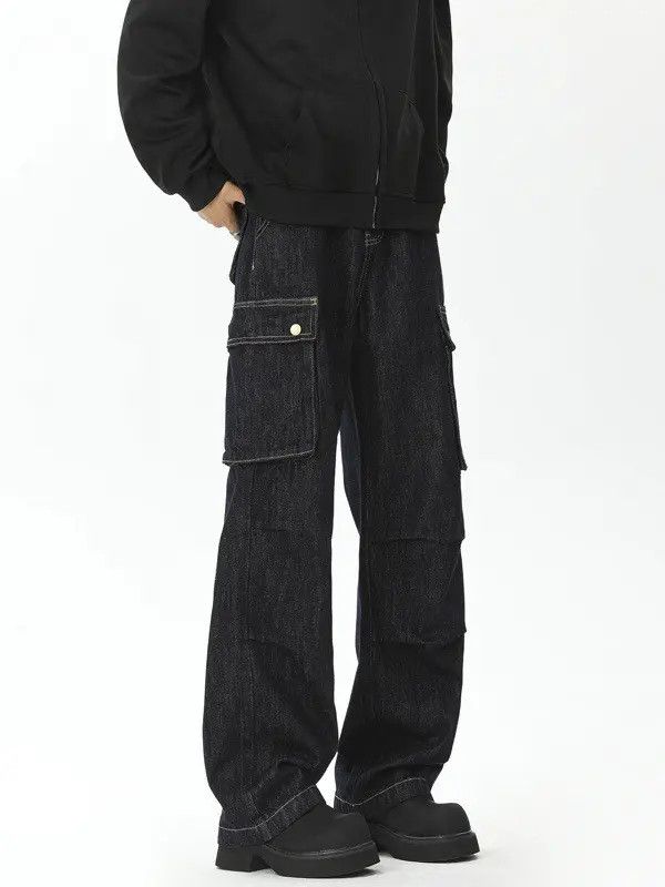 Japanese Brand × Jean Retro loose straight pocket jeans Size US 32 / EU 48 - 3 Thumbnail