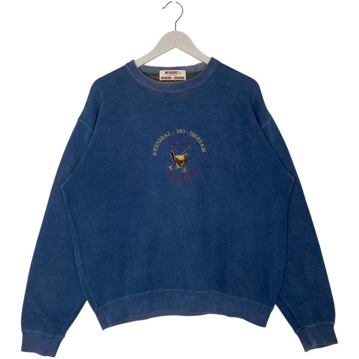 Vintage Mgrecor Sportwear Big Logo Crewneck Sweatshirt Blue