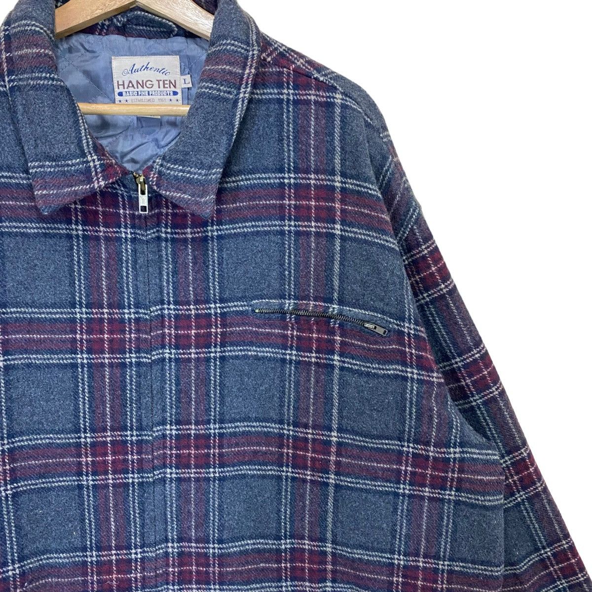 Japanese Brand Vintage 90s Hang Ten Fabric From Italy Zipper Jacket Size XL Size US XL / EU 56 / 4 - 5 Thumbnail