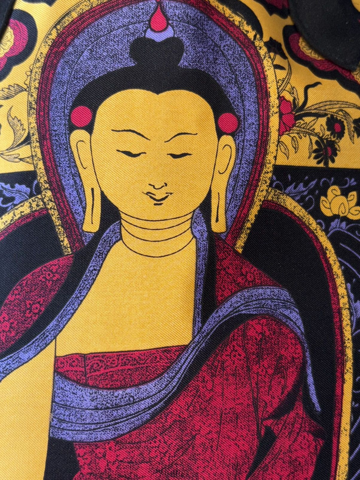 Vintage Buddha Quan Yin Goddess of Love Silk Tote Size ONE SIZE - 7 Thumbnail