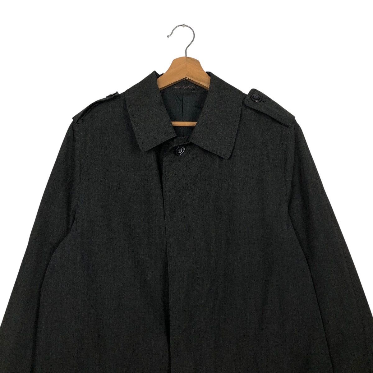 Japanese Brand 📌Vintage Long Jacket Rich Black Ships Japan Made Size US L / EU 52-54 / 3 - 4 Thumbnail