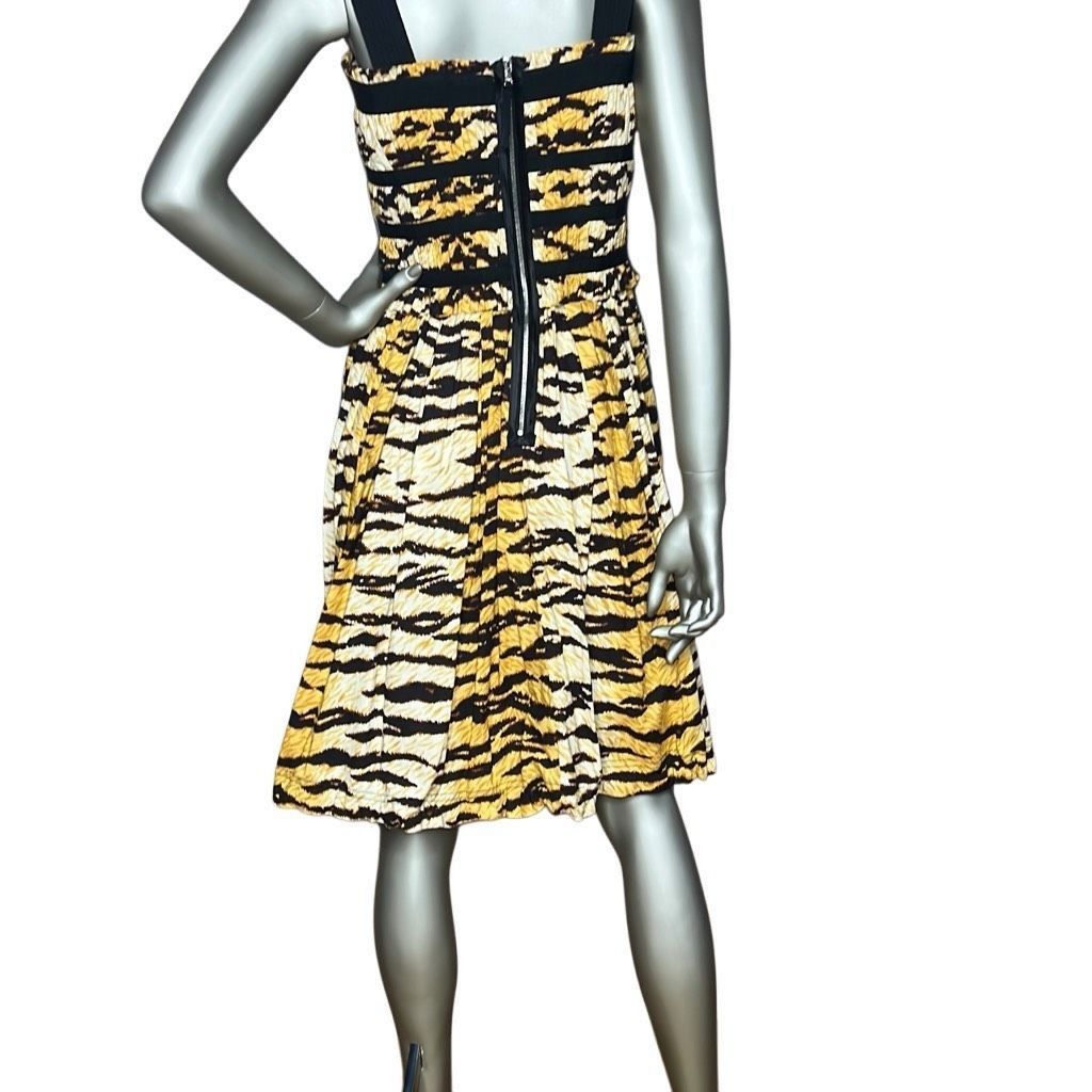 Dolce & Gabbana D&G by Dolce & Gabbana Sleeves Midi Dress Tiger Print (015) Size S / US 4 / IT 40 - 8 Thumbnail